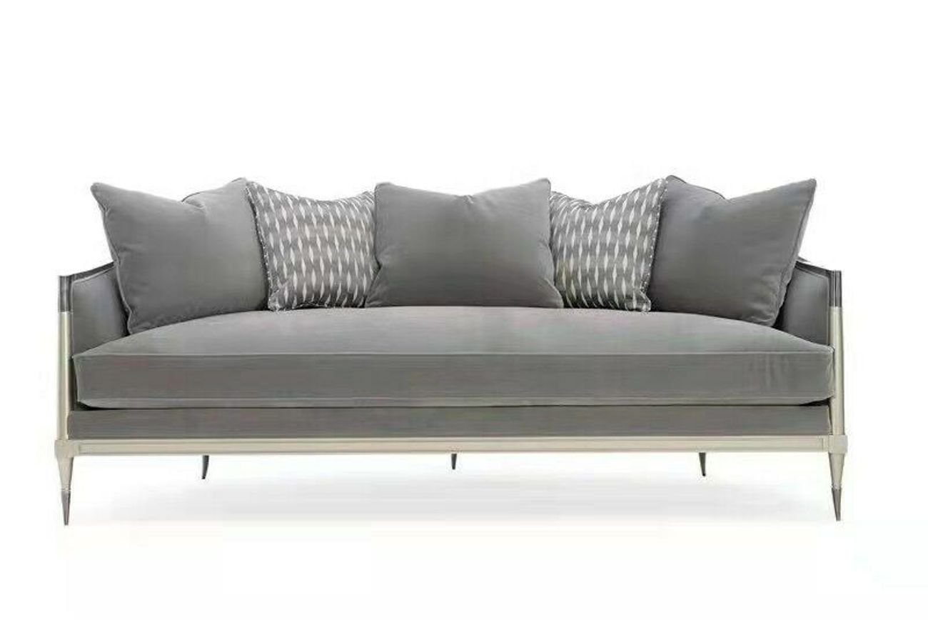 JVmoebel 3-Sitzer, Wohnzimmer Stoff Couchen Designer Couch Couch Sofa Sitzer 3 Grau