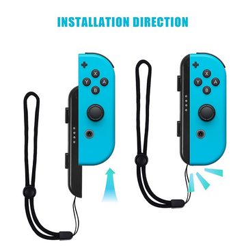 HYTIREBY 1 Paar Controller Trageschlaufe Handgelenk Seil für Switch Videospiele Zubehör Nintendo (für Switch/Switch OLED Konsole,Schwarz)