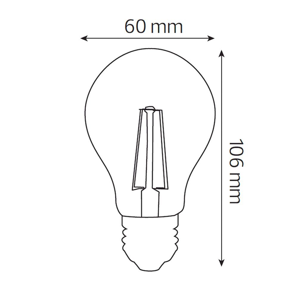 Aigostar LED-Leuchtmittel 8 W E27 Filament LED Leuchtmittel Birne A60 Form günstig online kaufen