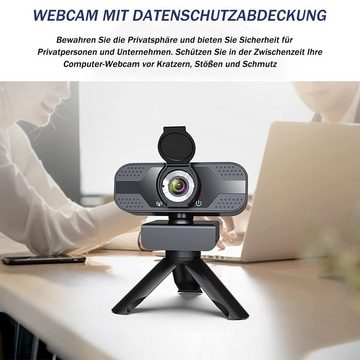 IBETTER Webcam,USB Webcam,Full HD-Webcam,mit mikrofon und Stativ,1080P Full HD Full HD-Webcam (mit Stativ, Mini Plug and Play für Desktop & Notebook, für Streaming, Konferenzen, Live Übertragungen und Videoanruf)