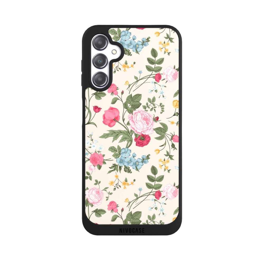 NIVOCASE Handyhülle Vintage Ornamente Blumen Vintage Beauty, Samsung Galaxy A14 5G Handyhülle Hülle NIVOpure Case Schwarz