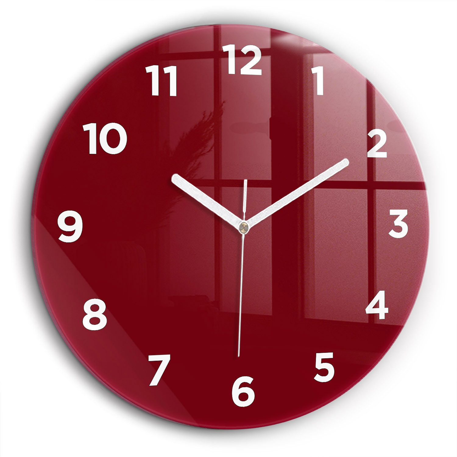 Tulup Wanduhr Modernistische Runde Glasuhr 60cm Uhr aus Gehärtetem Glas