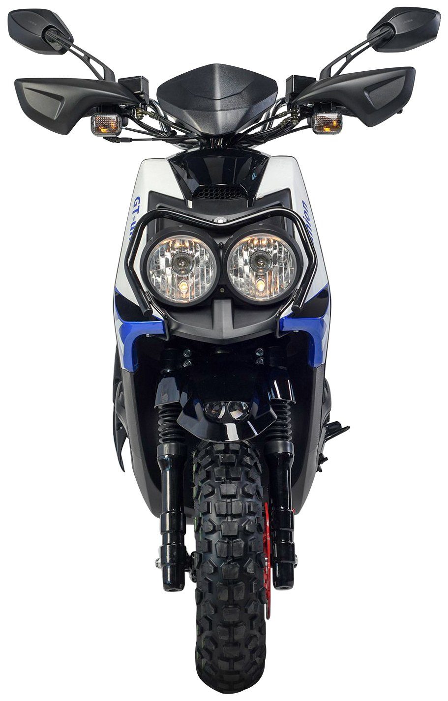 GT UNION 125 km/h, weiß/blau/schwarz 55 Euro Motorroller Cross-Concept, PX 85 ccm, 5
