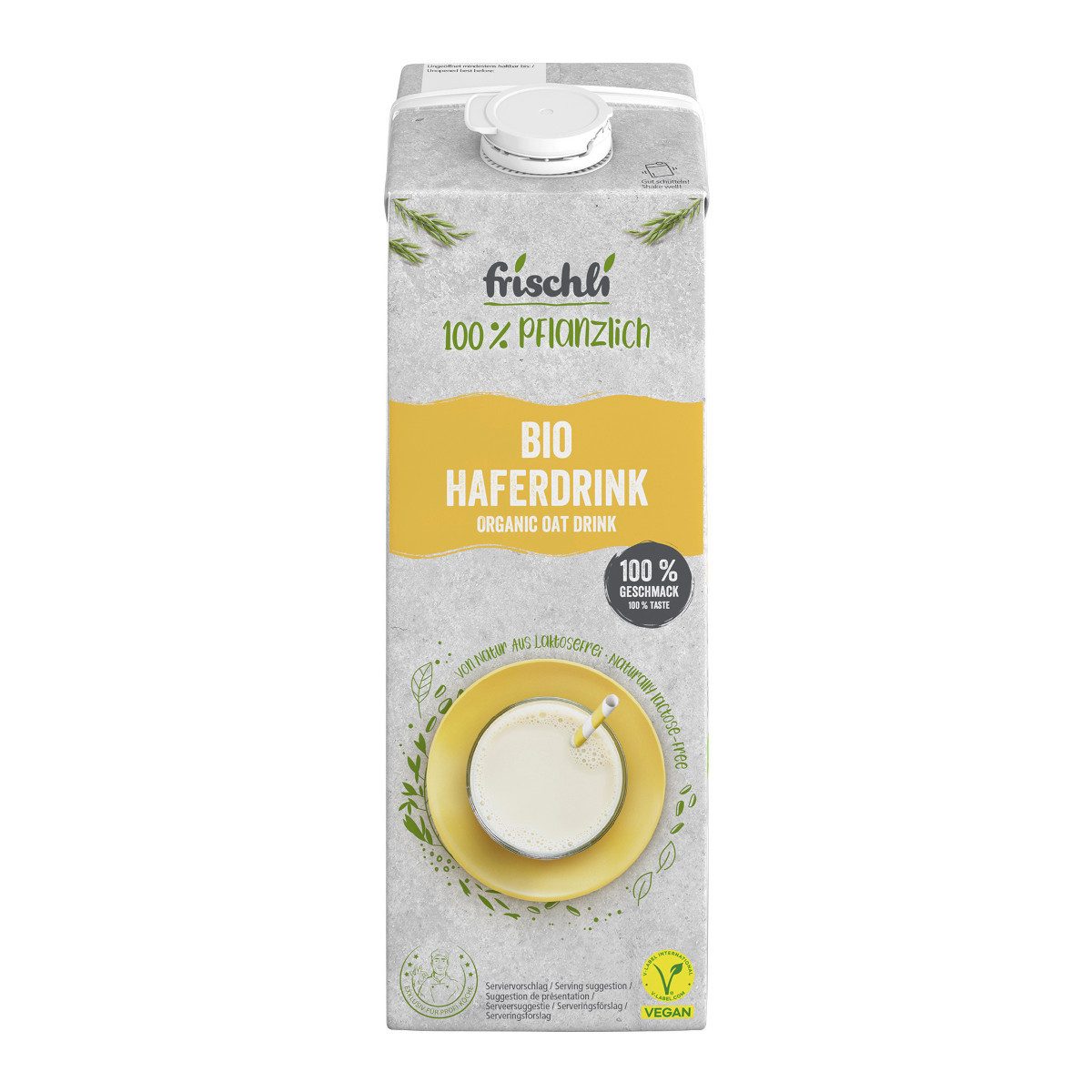frischli Milch, Frischli Bio Haferdrink ultrahocherhitzt Packung 1000ml