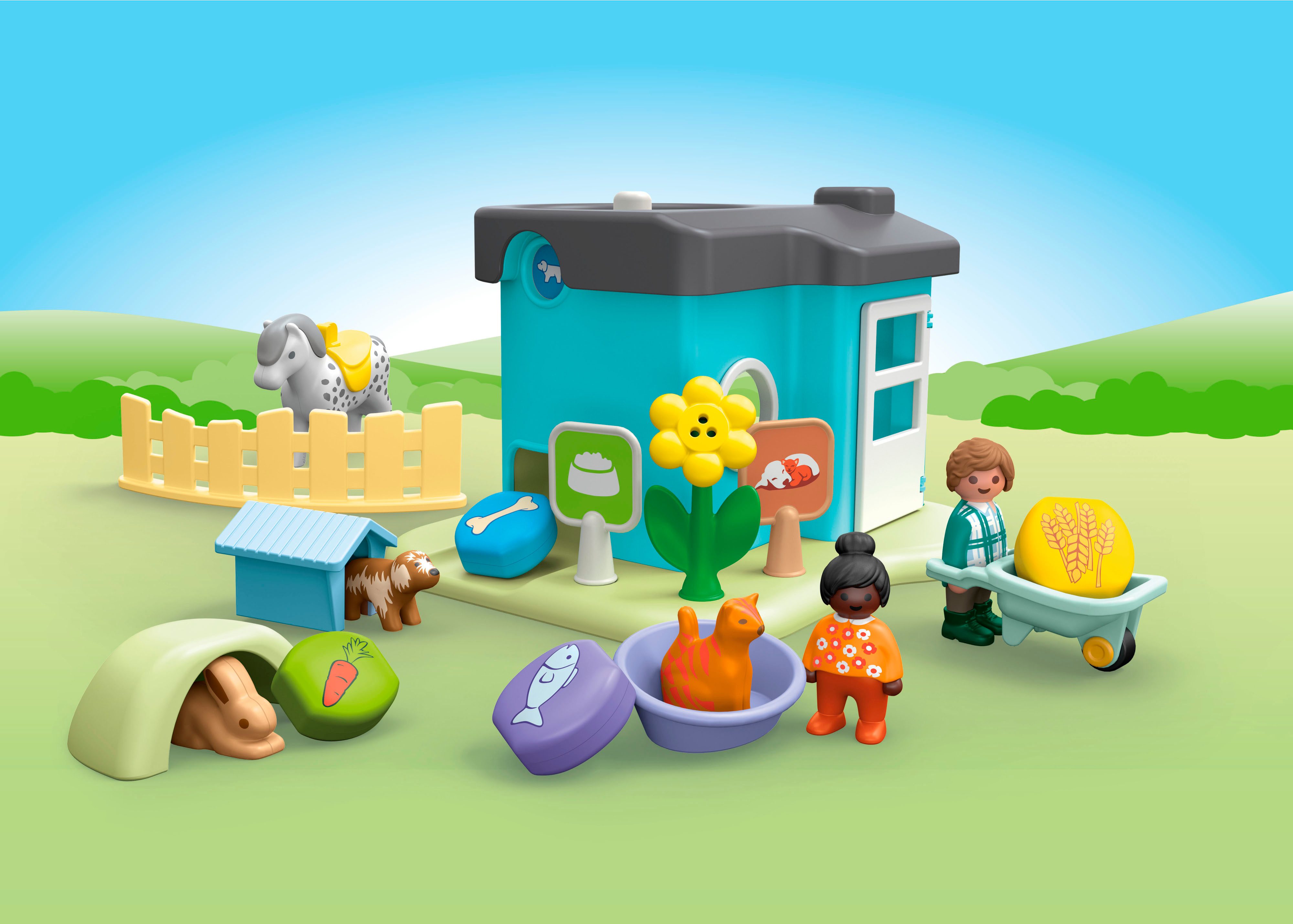 Playmobil® Tierpension mit Futterspender (71690), JUNIOR Konstruktions-Spie günstig online kaufen