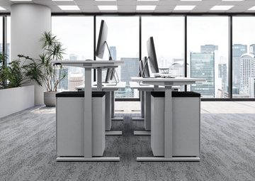 Haworth Schreibtisch »HiYa«, weißer, höhenverstellbarer Schreibtisch, elektrisch