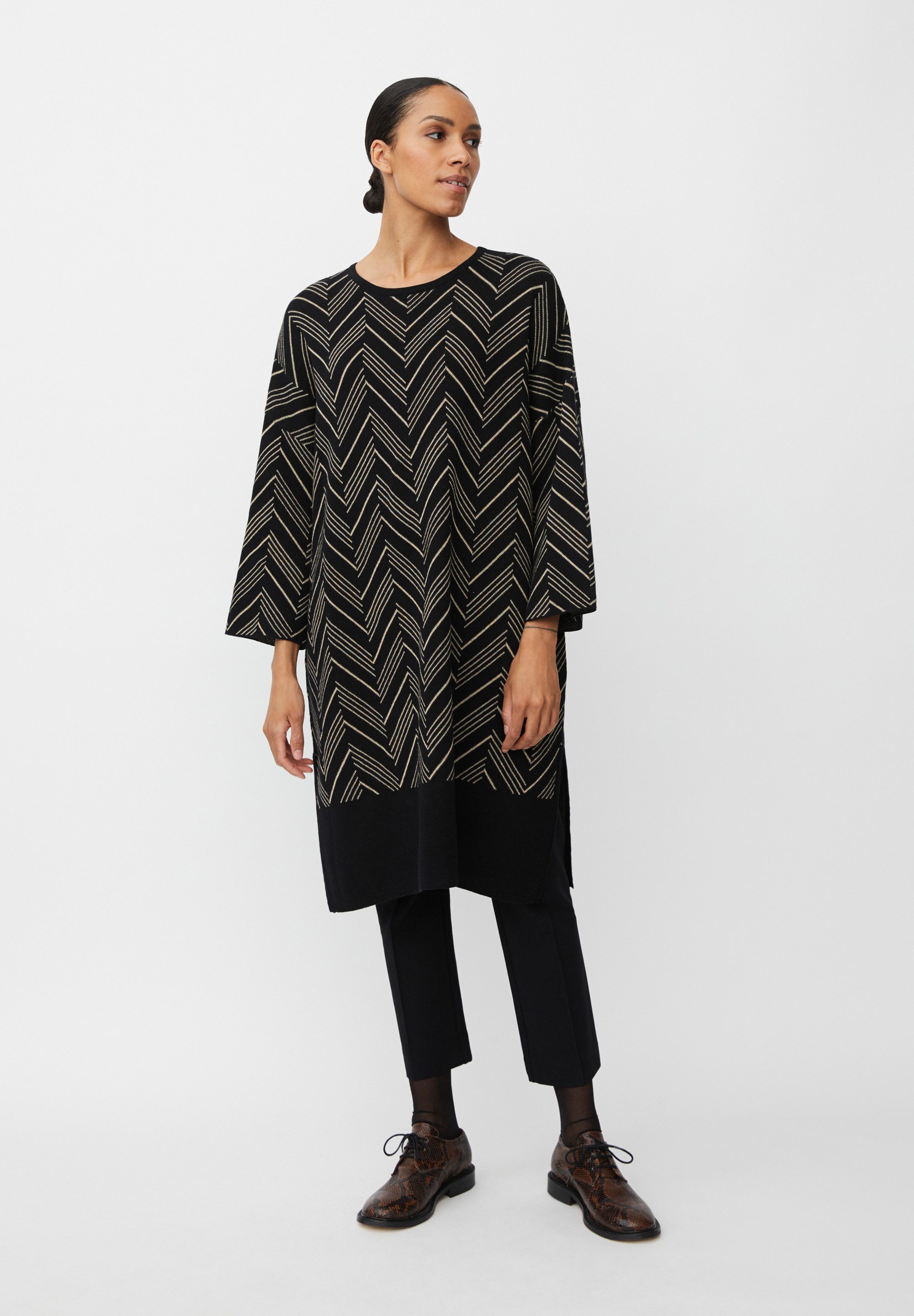 Masai Strickkleid MaNuska Zickzack-Streifen, wunderschönes Strickkleid günstig online kaufen