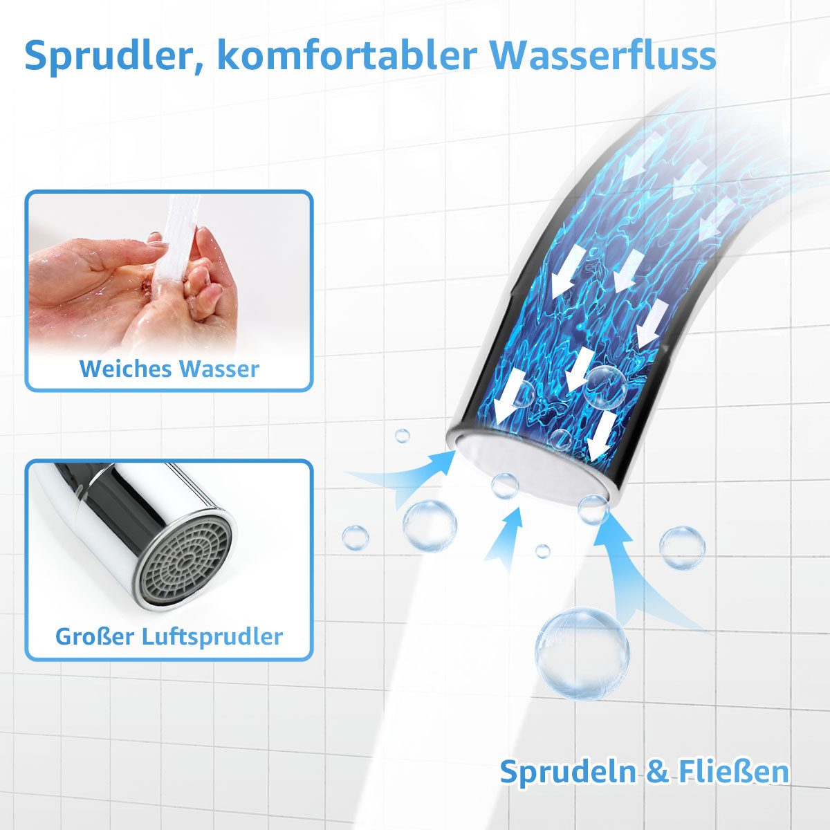 Eumaty Duschsystem Wasserhahn Bad Wasserfall Wasserhahn,Waschtischarmatur günstig online kaufen
