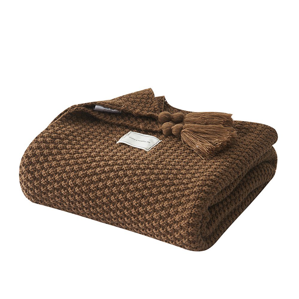 Rosnek Tagesdecke Vintage Quasten, gestrickt, warm günstig online kaufen