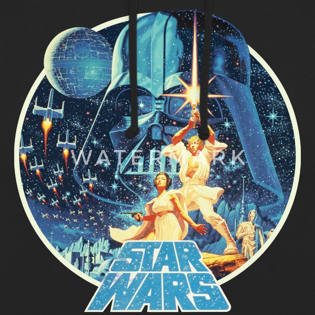 Spreadshirt Hoodie Star Wars Galaxie Mit Ikonischen Charakteren Unisex Hoodie (1-tlg)