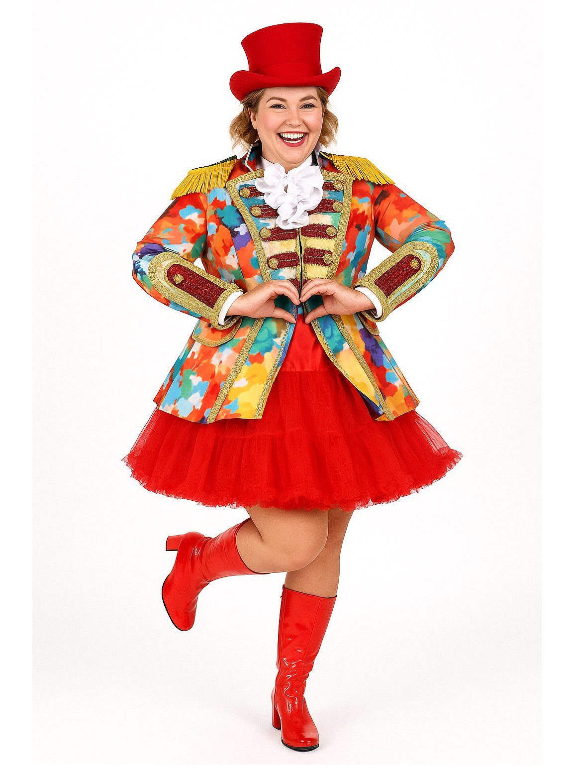 thetru Kostüm XXL Rüschen Tutu rot, Hochwertiger Petticoat mit Schleife in günstig online kaufen