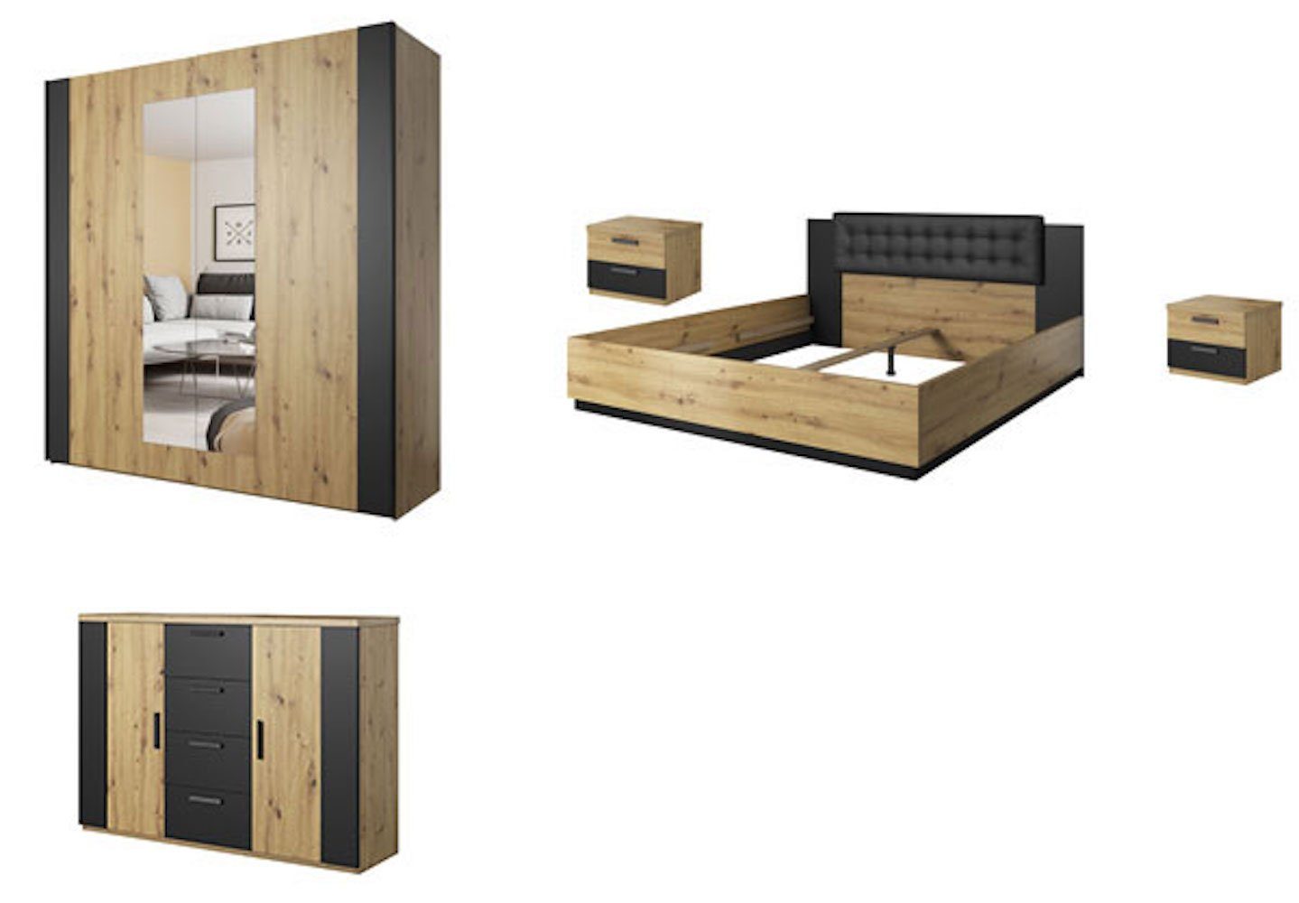Helvetia Schlafzimmer-Set Sigma, (Sigma), 5-teilig Ausführung günstig online kaufen