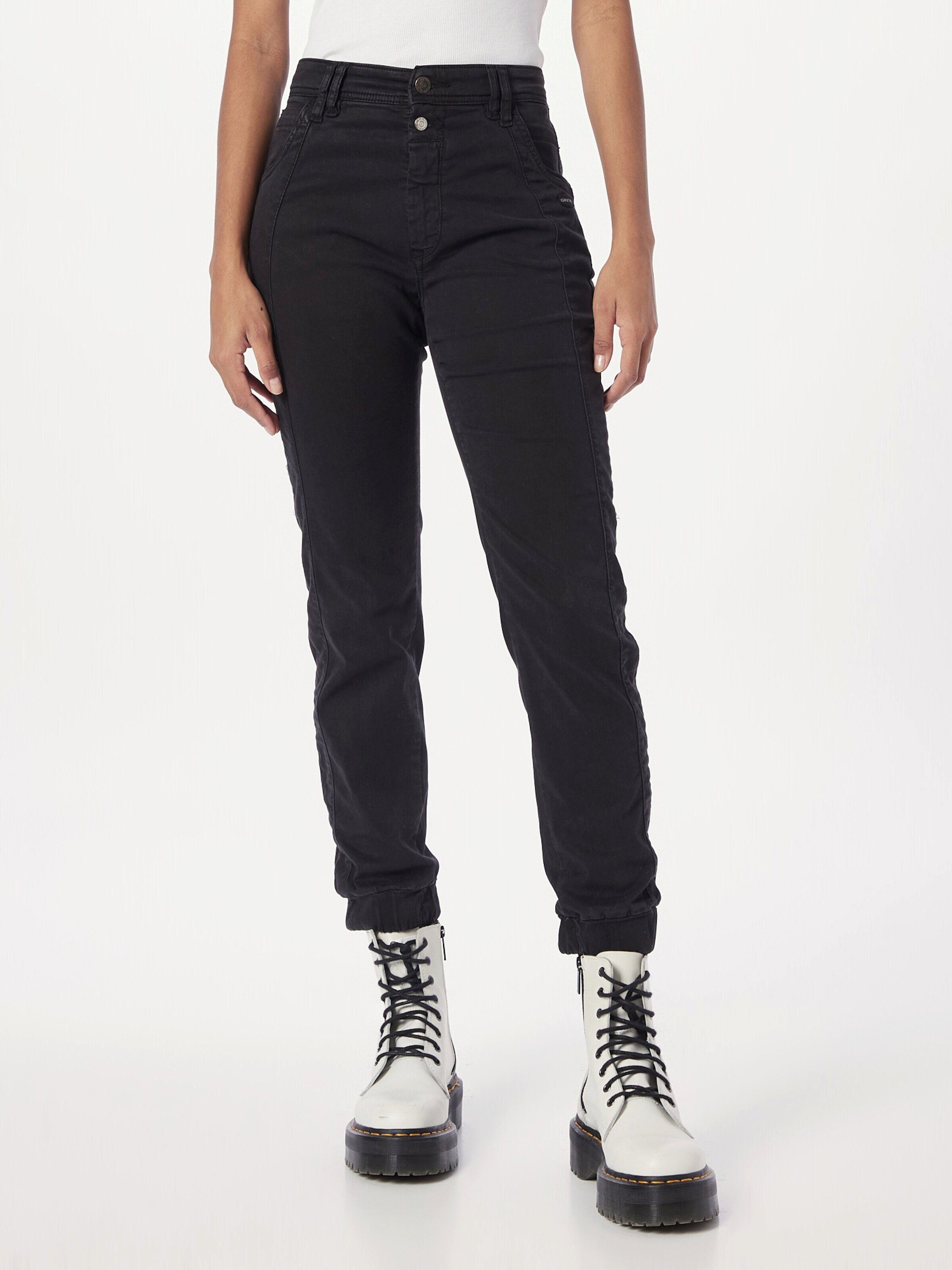 black Plain/ohne (1-tlg) GANG 1090 Tapered-fit-Jeans Details RAFFAELA