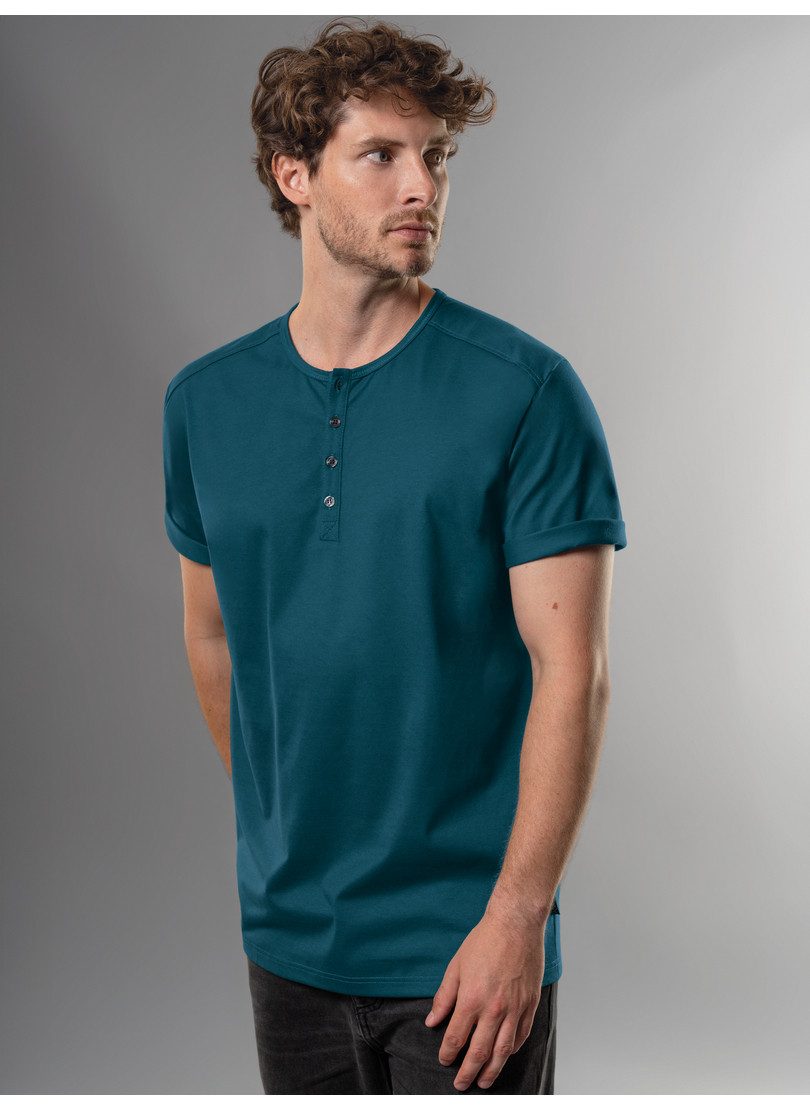 Trigema T-Shirt TRIGEMA T-Shirt mit Knopfleiste günstig online kaufen