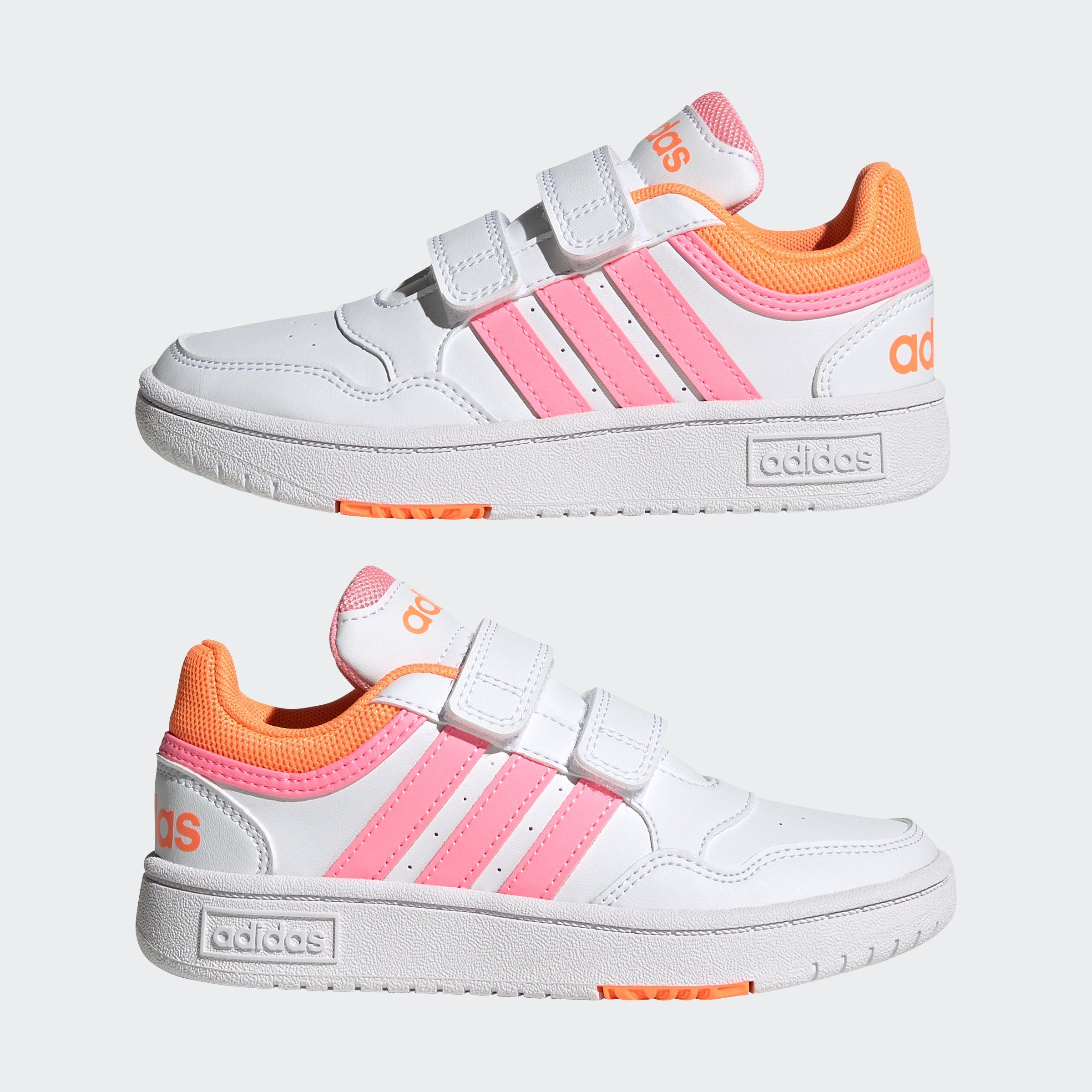 Beam Orange Sportswear Pink HOOPS Sneaker / White adidas Cloud Screaming /