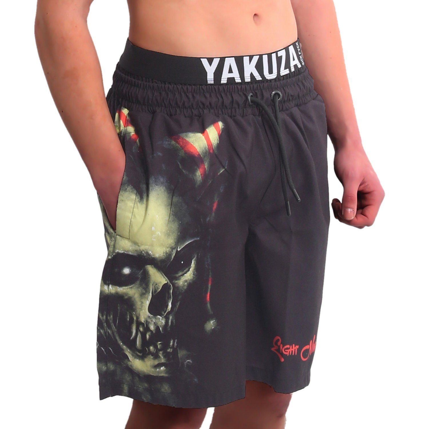YAKUZA Boardshorts Dead Clown mit Doppelbund