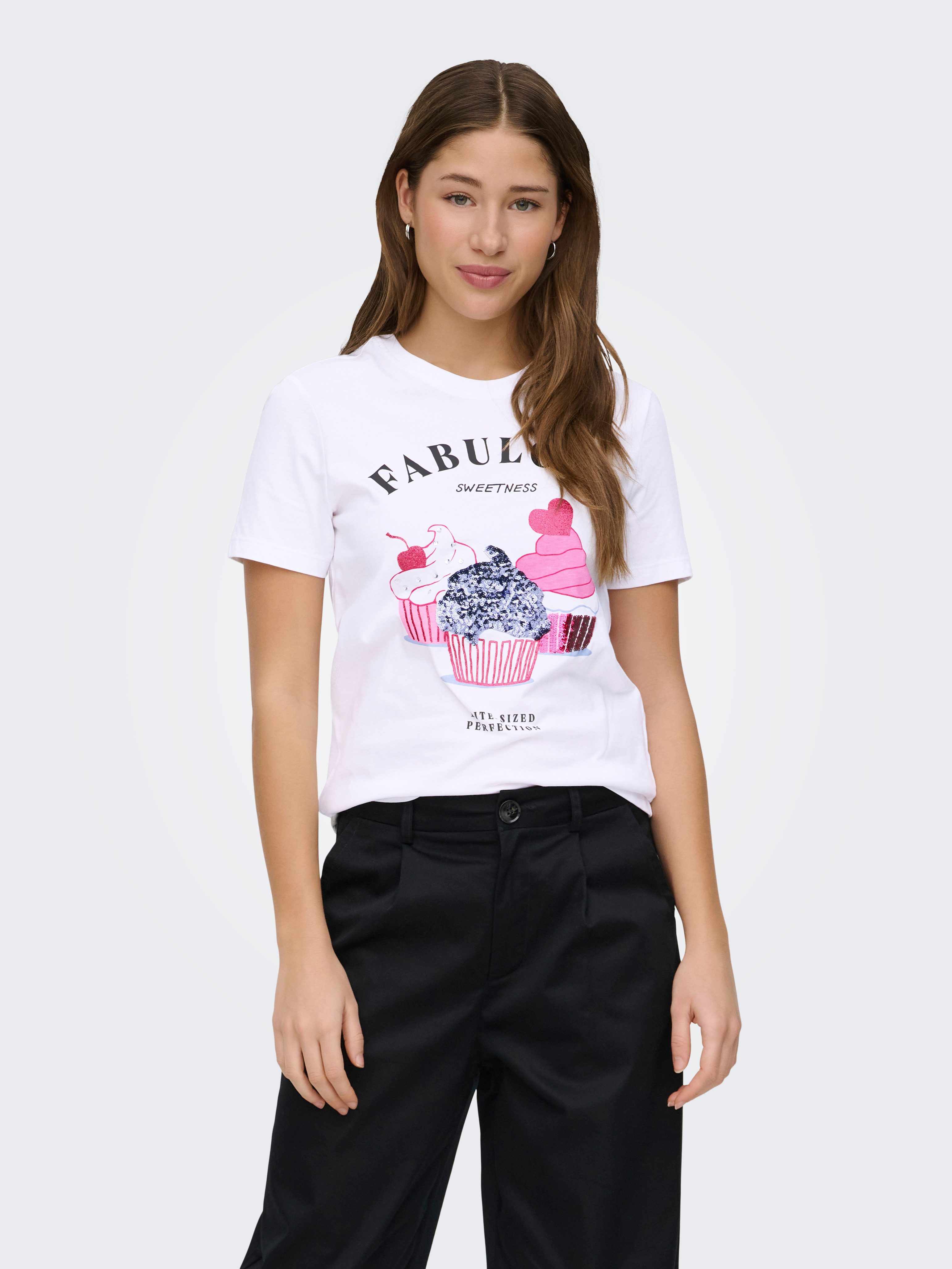 ONLY Kurzarmshirt ONLKITA LIFE S/S TOP BOX JRS Baumwolle, regular fit, Rund günstig online kaufen