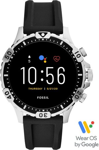 Fossil Smartwatches Garrett HR Smartwatch, FTW4041 Smartwatch (1.28 Zoll, Wear OS by Google, mit