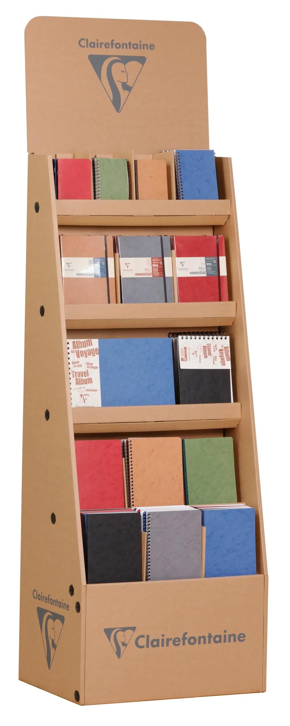 CLAIREFONTAINE Notizbuch Displayständer Hefte und Notizbücher, 52,4x38x170cm Braun 84980C, Display
