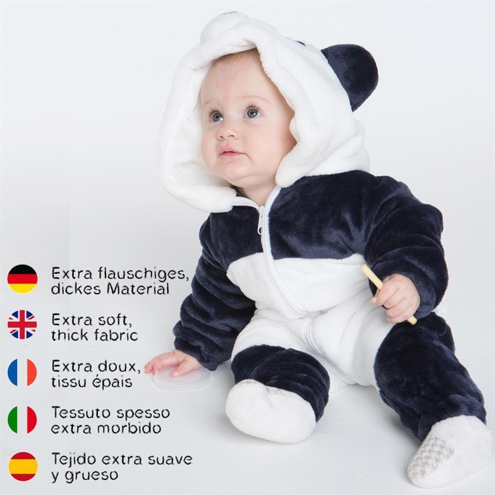 Corimori Strampler Baby Onesie Jumpsuit Kostüm in den Größen 60-90cm (1-tlg) Strampler, Fasching, Kigurumi, Tierkostüme, Babys, Panda "Mei"
