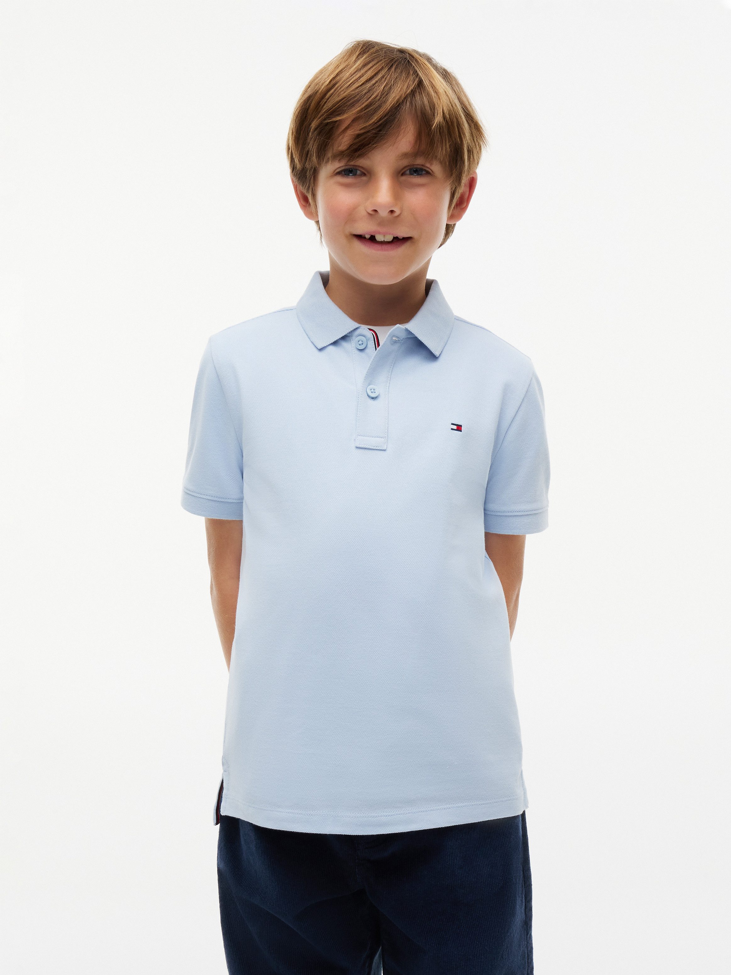 Tommy Hilfiger Poloshirt FLAG POLO SS mit Logostickerei