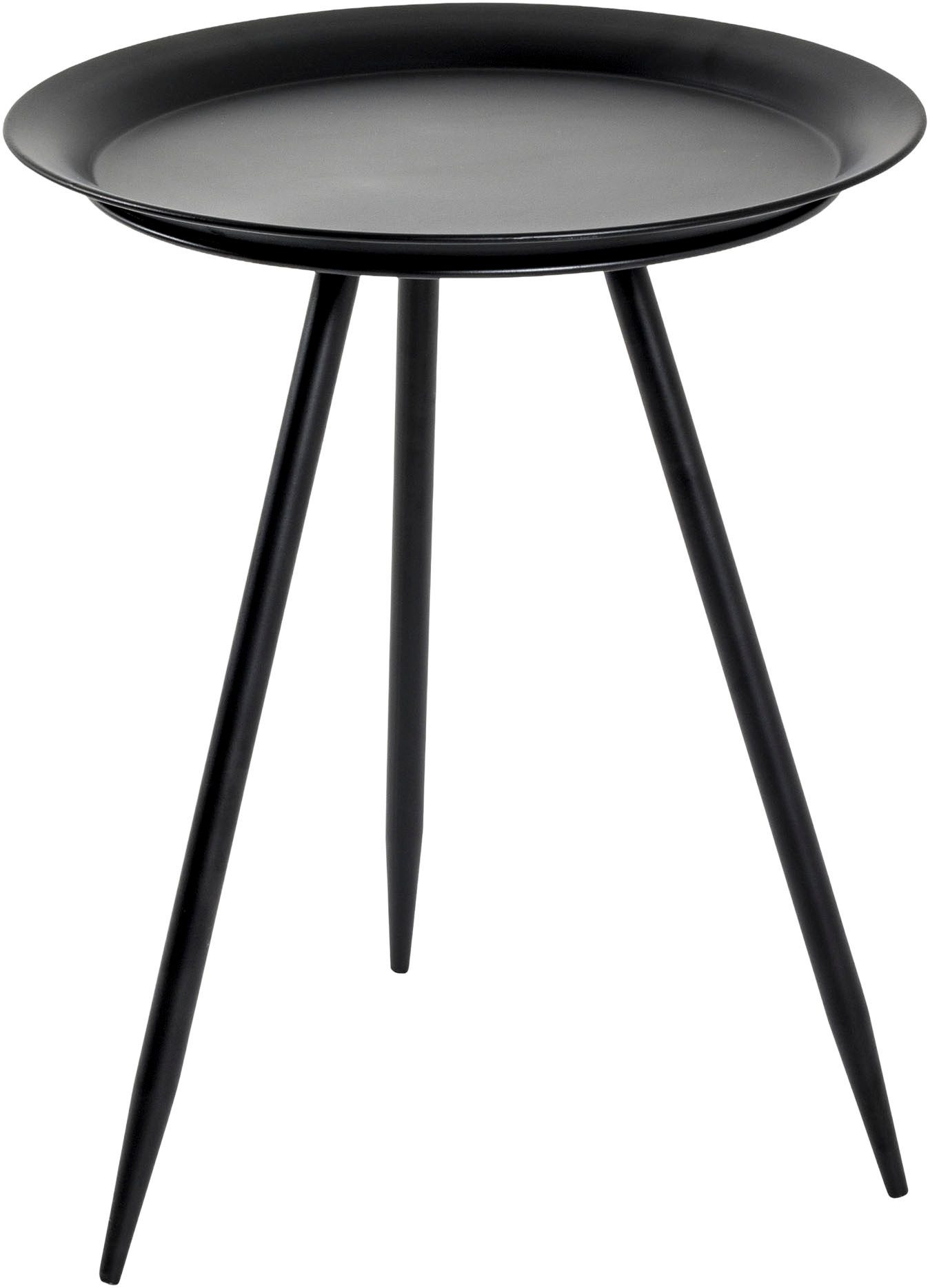 HAKU Beistelltisch Sofatisch, Wohnzimmertisch (1-St), rund - aus Metall Schwarz - Ø/H 38/47 cm