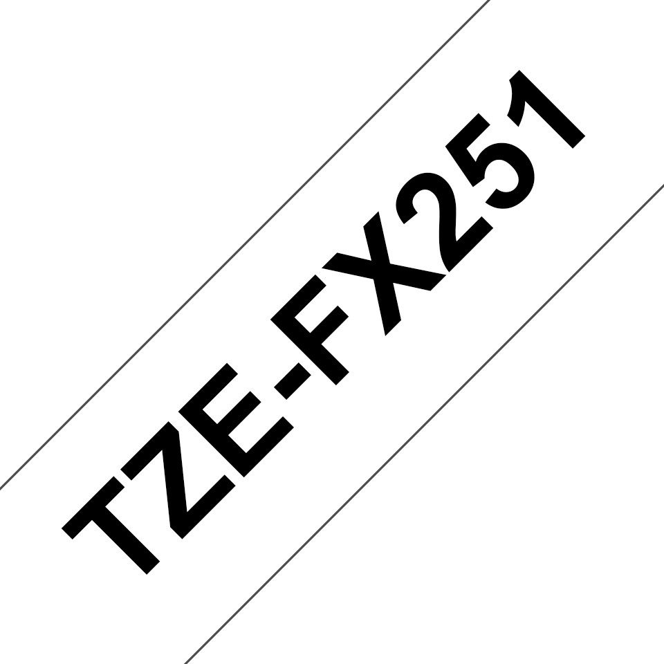 Brother Schriftband TZe-FX251 (lam., flex) Schwarz auf We Tintenpatrone