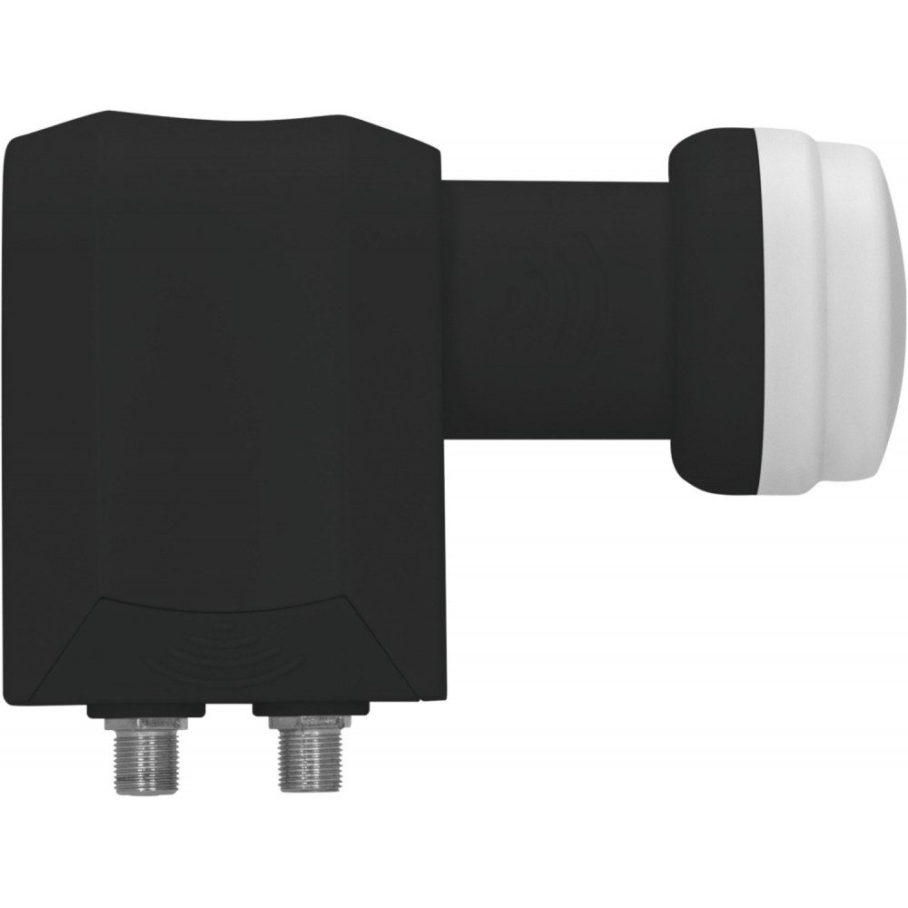 TechniSat TechniSat Universal-Twin-LNB schwarz für Satellitenempfang. Universal-Twin-LNB (LTE-Störsicher und robust)