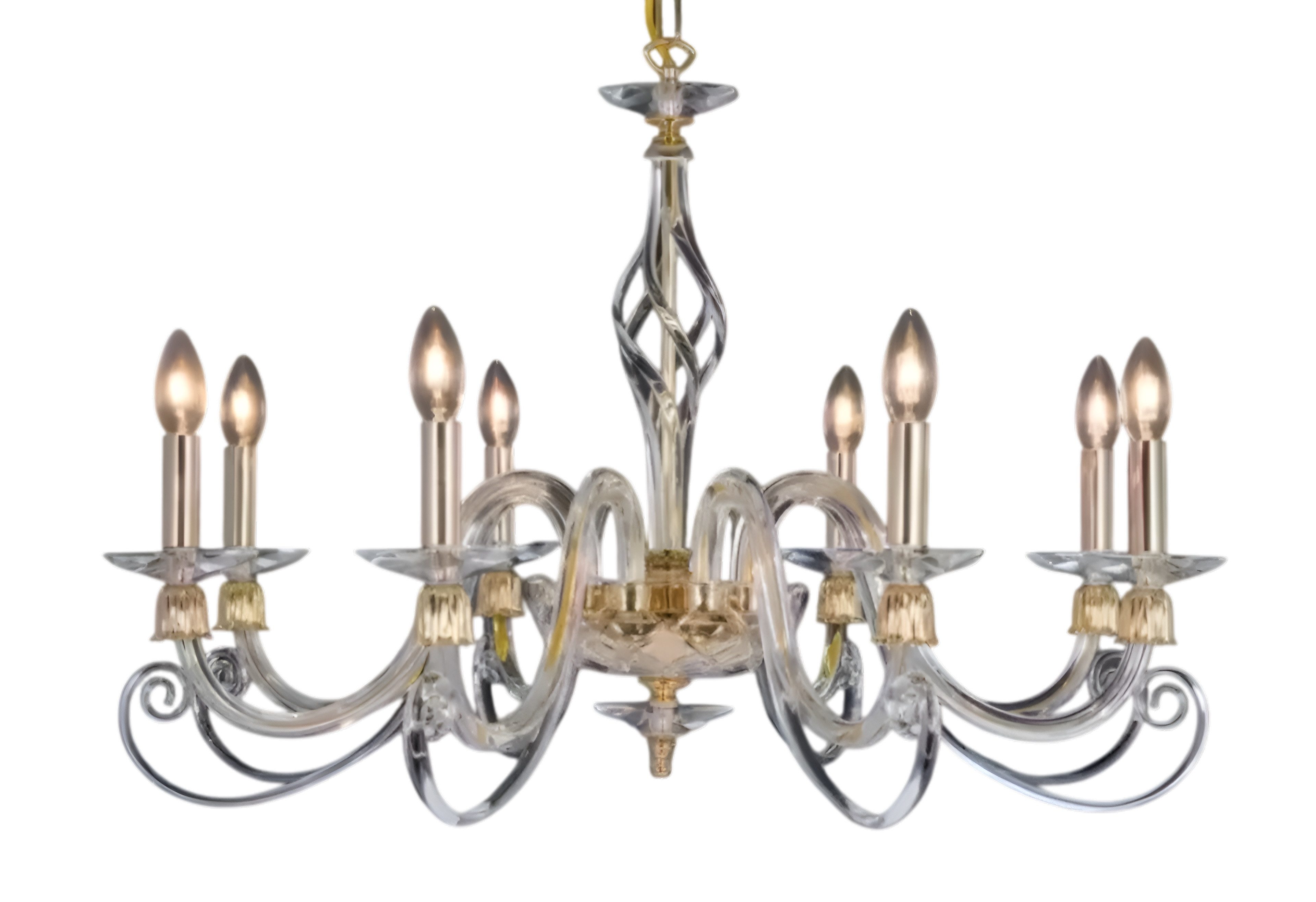 Xlmoebel Kronleuchter Luxuriöse Deckenleuchte mit edlen Kristallen und warmem Licht, Hergestellt in Europa