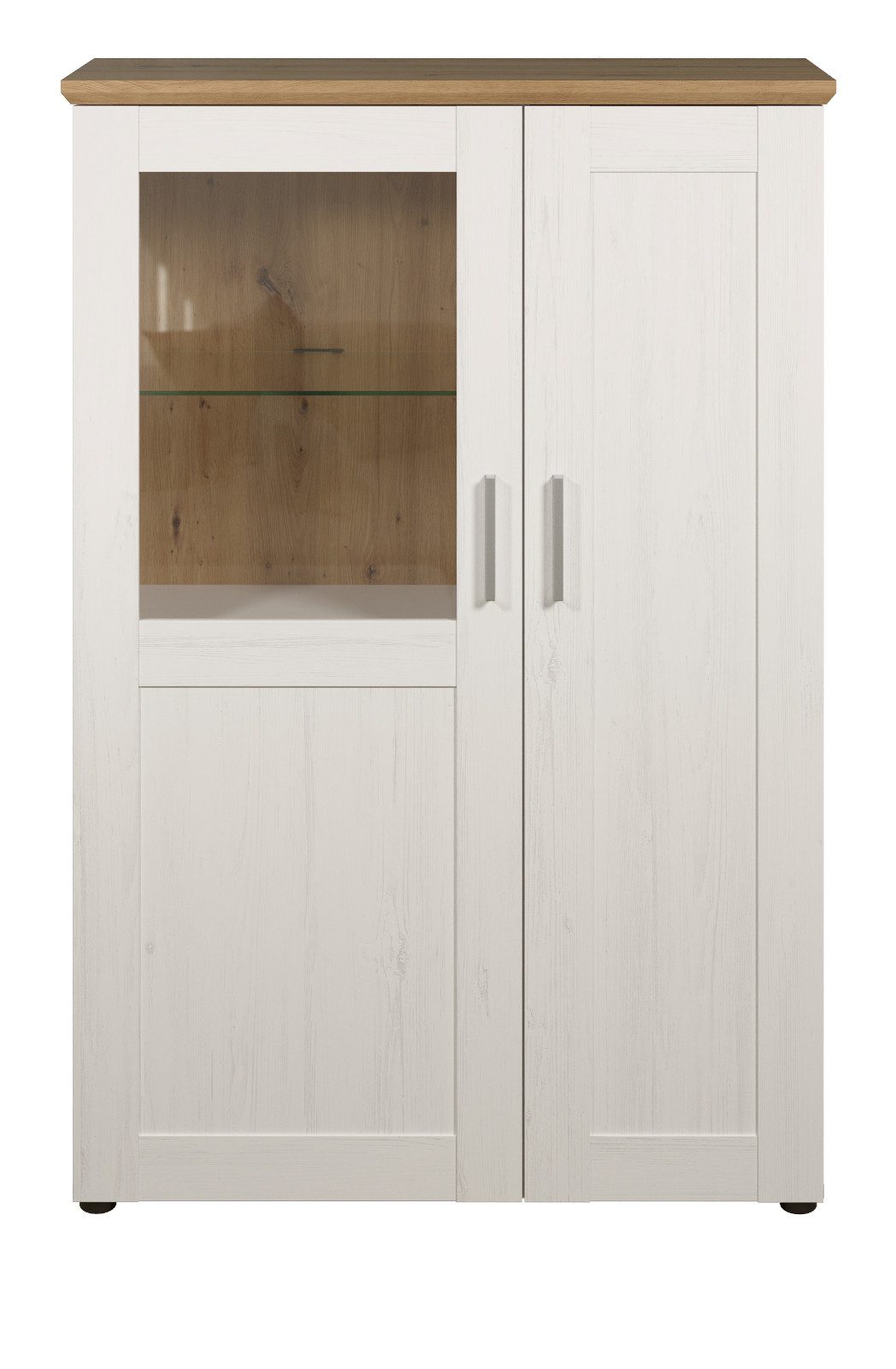 Furn.Design Stauraumvitrine Cloud (Highboard in Pinie günstig online kaufen
