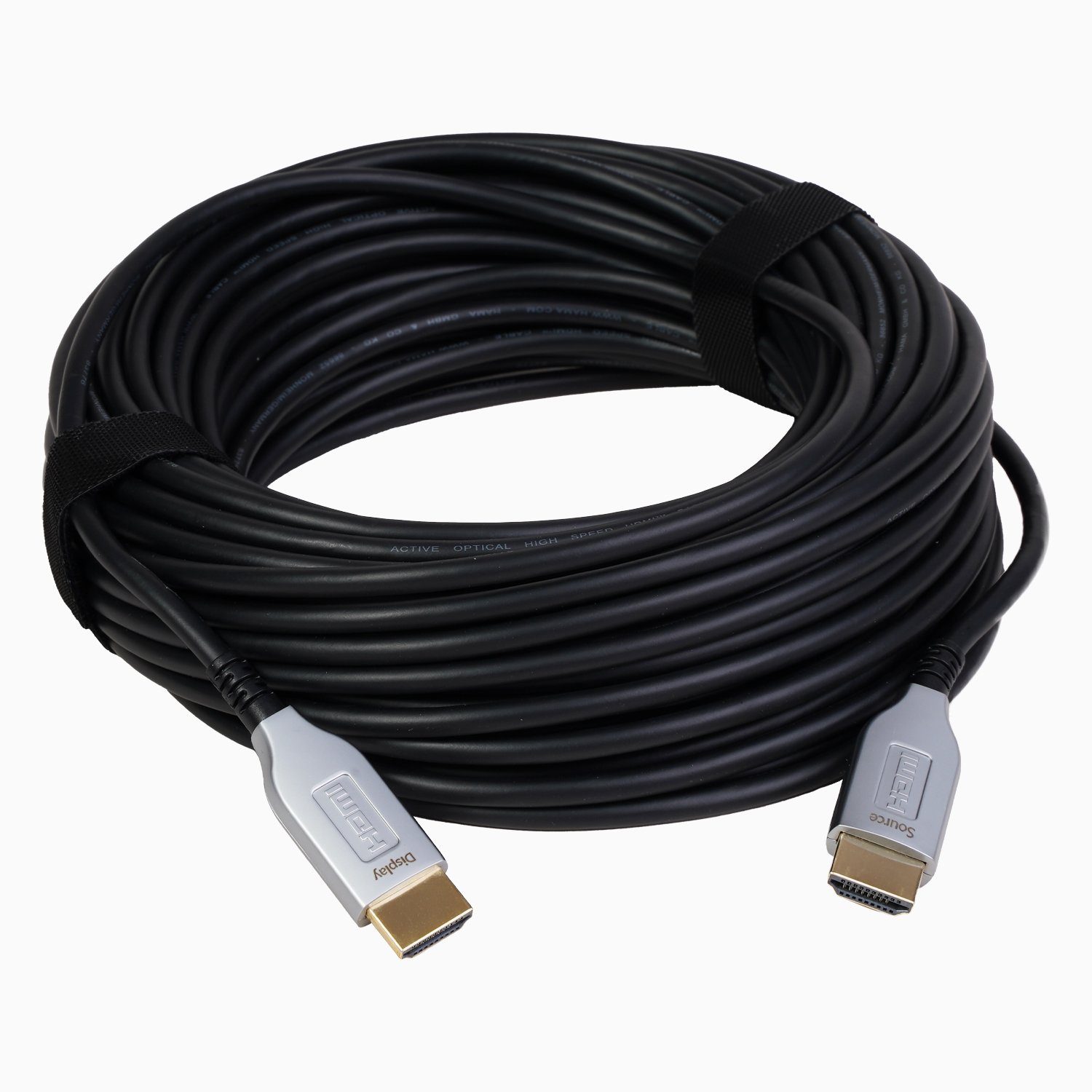 Hama 20m HDMI-Kabel Lang Anschluss-Kabel Optisch Aktiv Video-Kabel, HDMI, (2000 cm), AOT 4K UHD Full HD TV 3D HD TV LED LCD OLED Plasma vergoldete Stecker