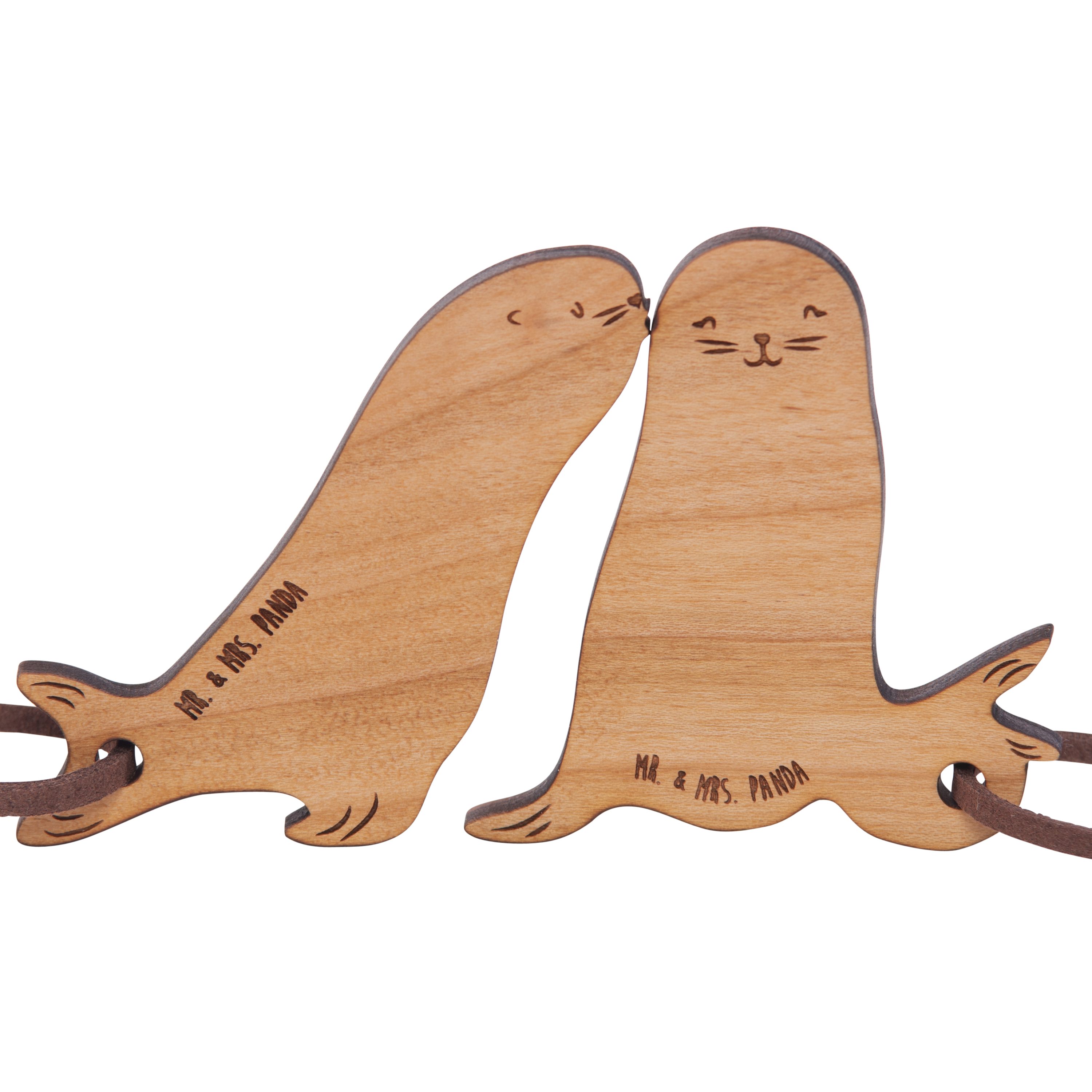 Mr. & Mrs. Panda Schlüsselanhänger Seehund Zweisamkeit - Geschenk, Partner, Hochzeit, Schlüsselanhänger (1-tlg)