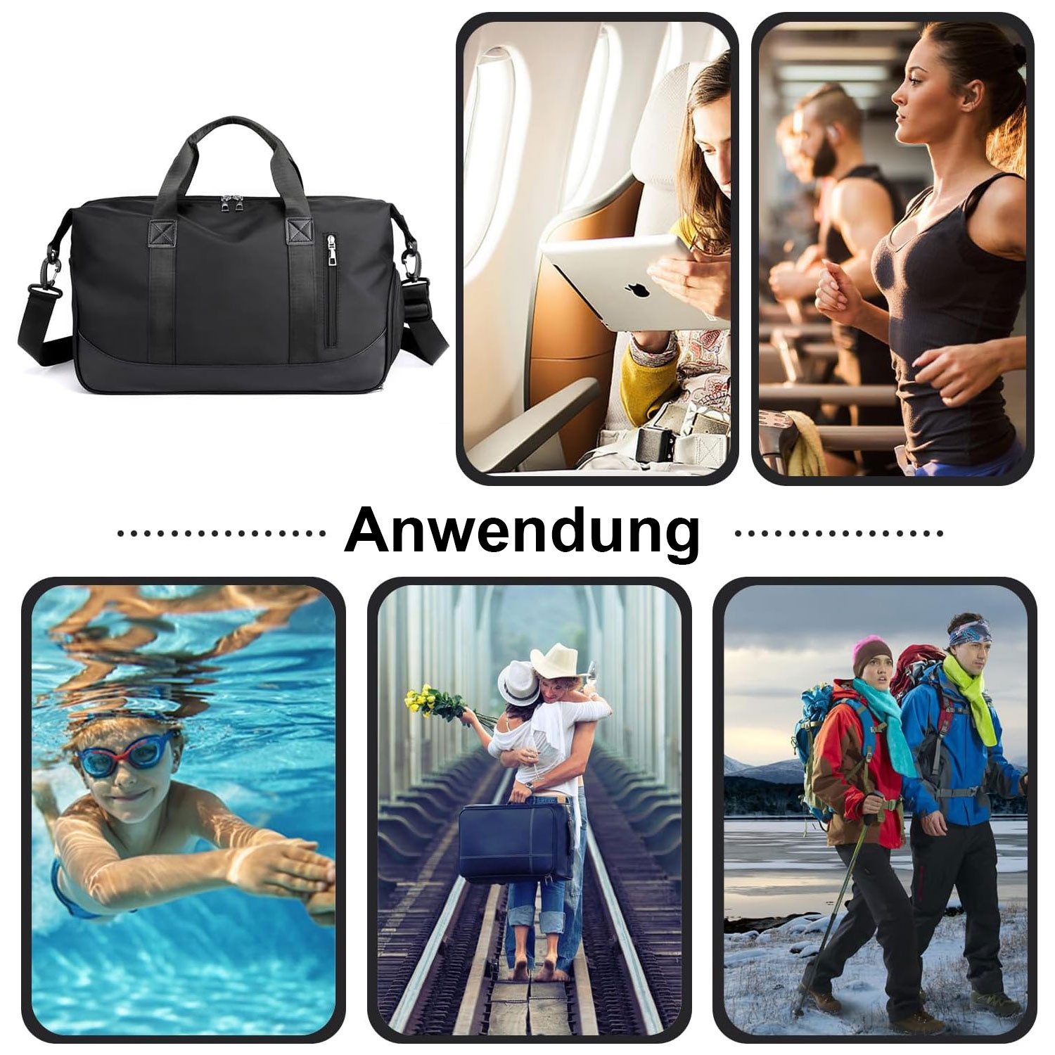 HAUSS SPOLE Sporttasche Reisetasche mit Schuhfach & Nassfach Trainingstasch günstig online kaufen