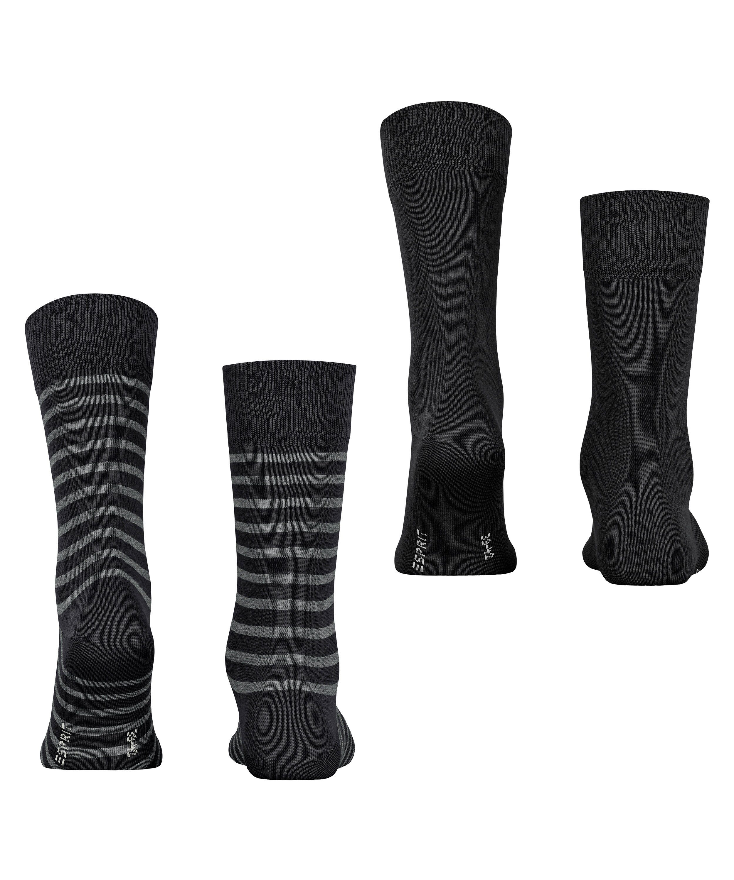 Esprit Socken Fine Stripe 2-Pack (2-Paar) aus Biobaumwolle
