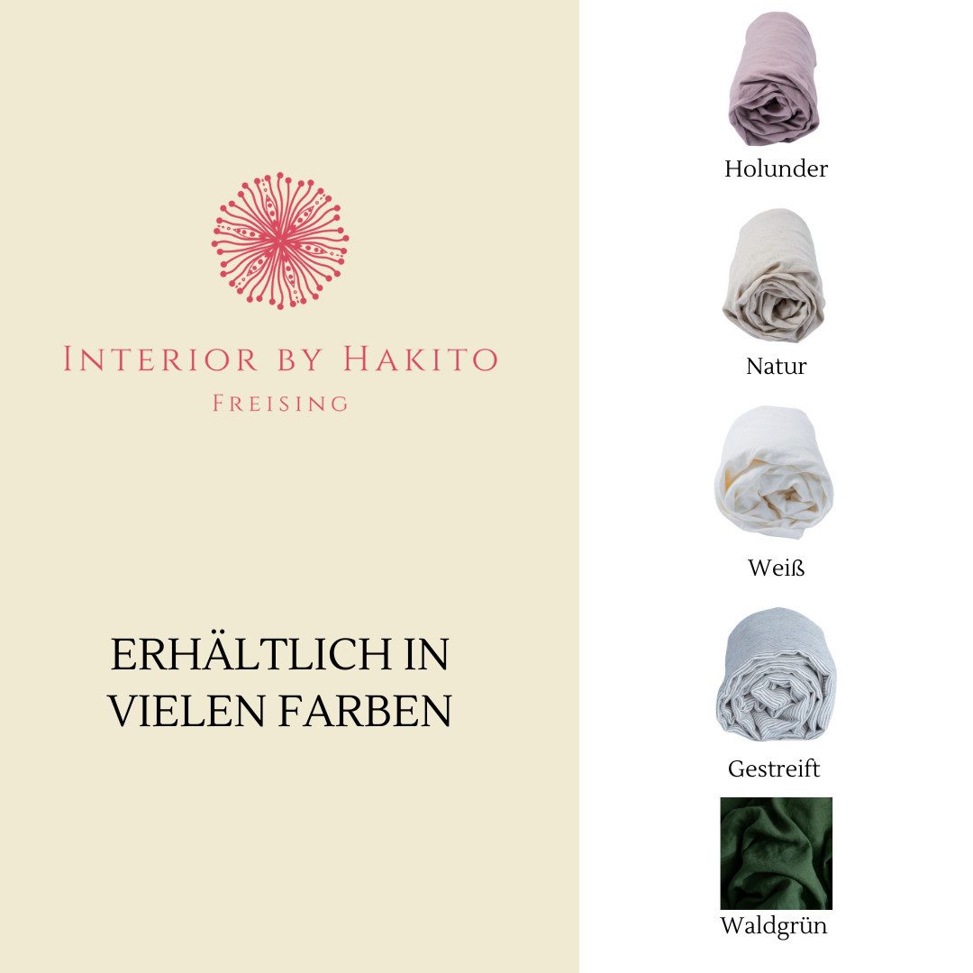 Interior by Hakito Spannbettlaken 100% reine Leinen GOTS zertifiziert, natürlicher Luxus auf der Haut