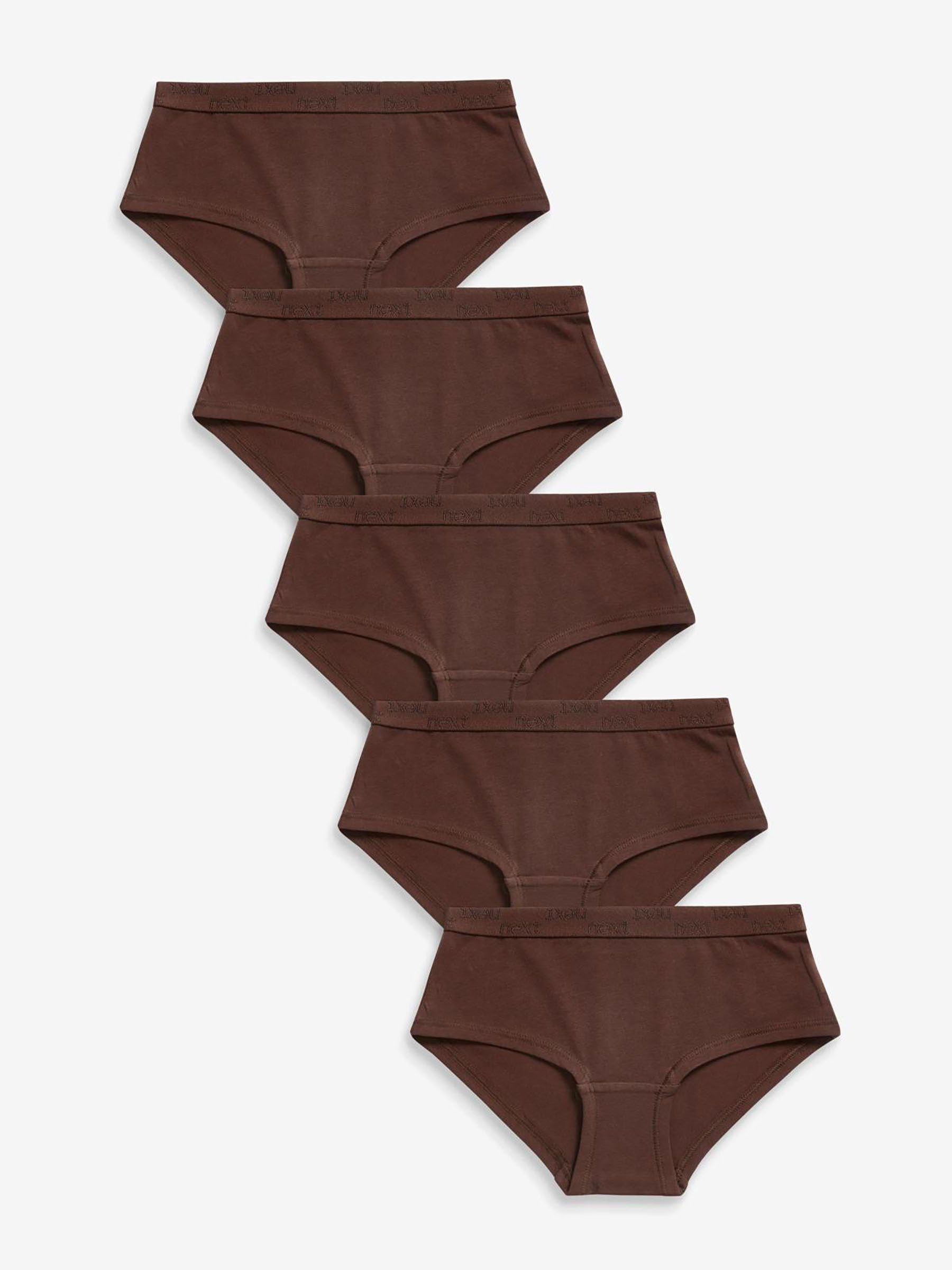 Next Hipster Hüftslips im 5er-Pack Truffle (5-St) Brown