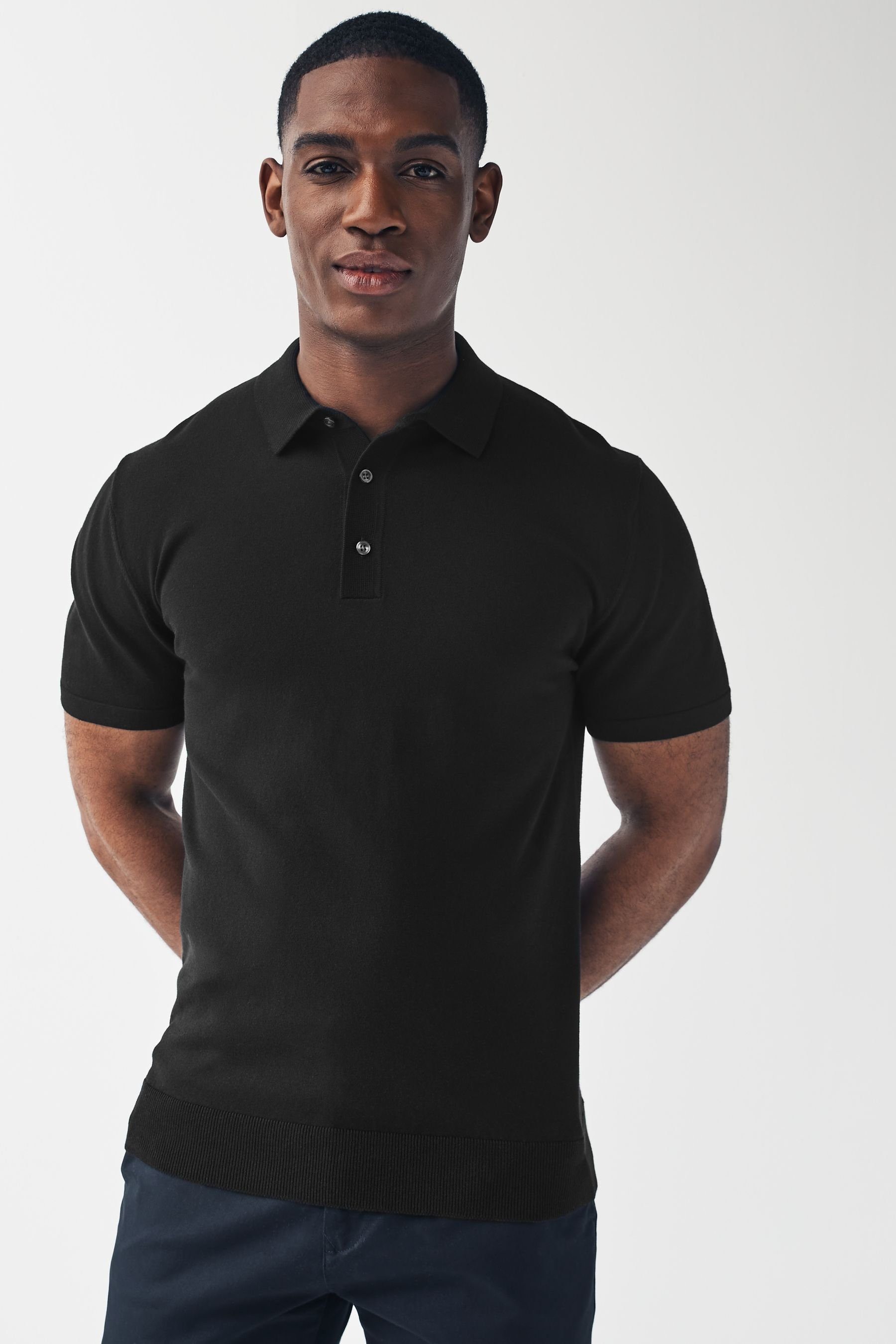 Next Polokragenpullover Slim Fit Poloshirt aus günstig online kaufen