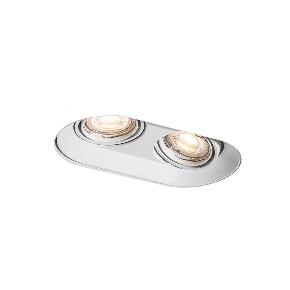 Qazqa LED Einbaustrahler Dept, ohne Leuchtmittel, Extra-Warmweiß, QAZQA Downlight, gu10, Weiß, Metall, Modern