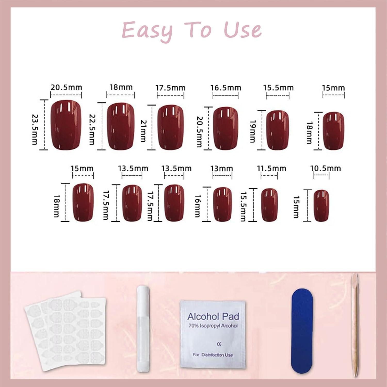 LuxusKollektion Kunstfingernägel Falsche Nägel 24 Stück Gradient Gradient Diamond 1 ml (1er Pack) – Bild 5 von 5