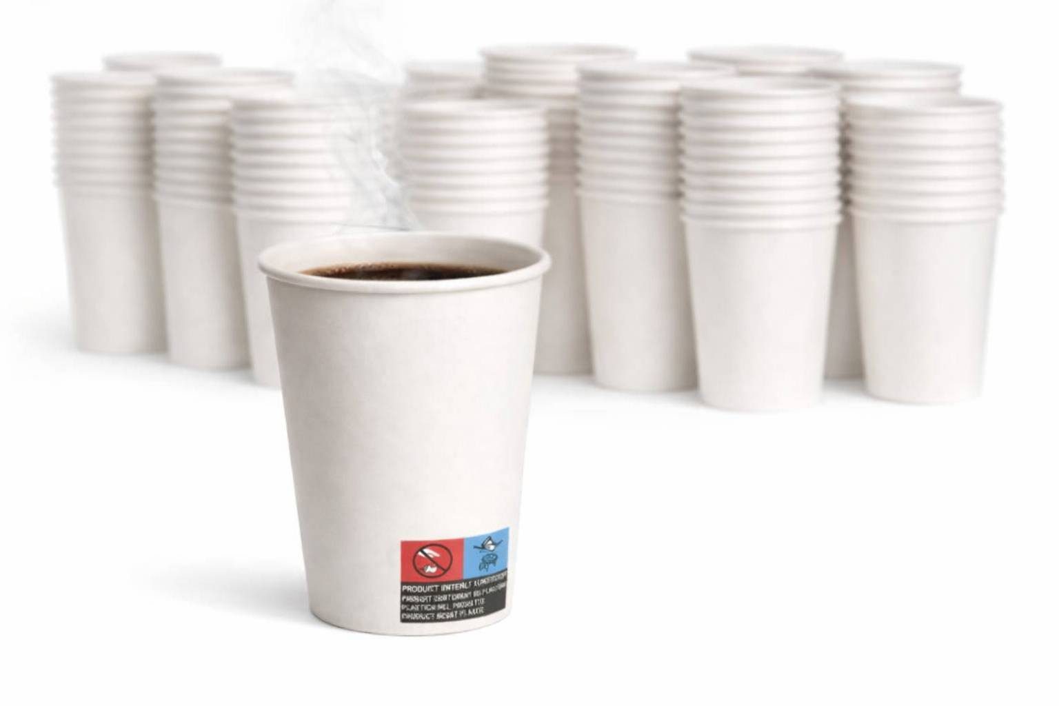 PACKEO Coffee-to-go-Becher Kaffeebecher To Go 200 ml (8 oz), Pappbecher für Heißgetränke, 500-tlg., weiss