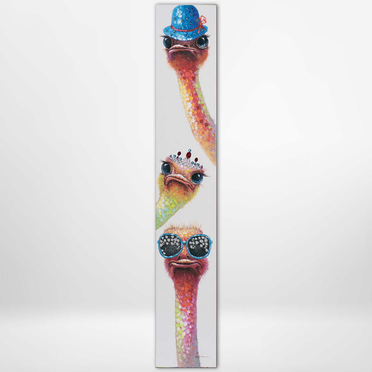 ArtUniverse Gemälde Bunte Strauße 25x150 cm, Bunte Strauße