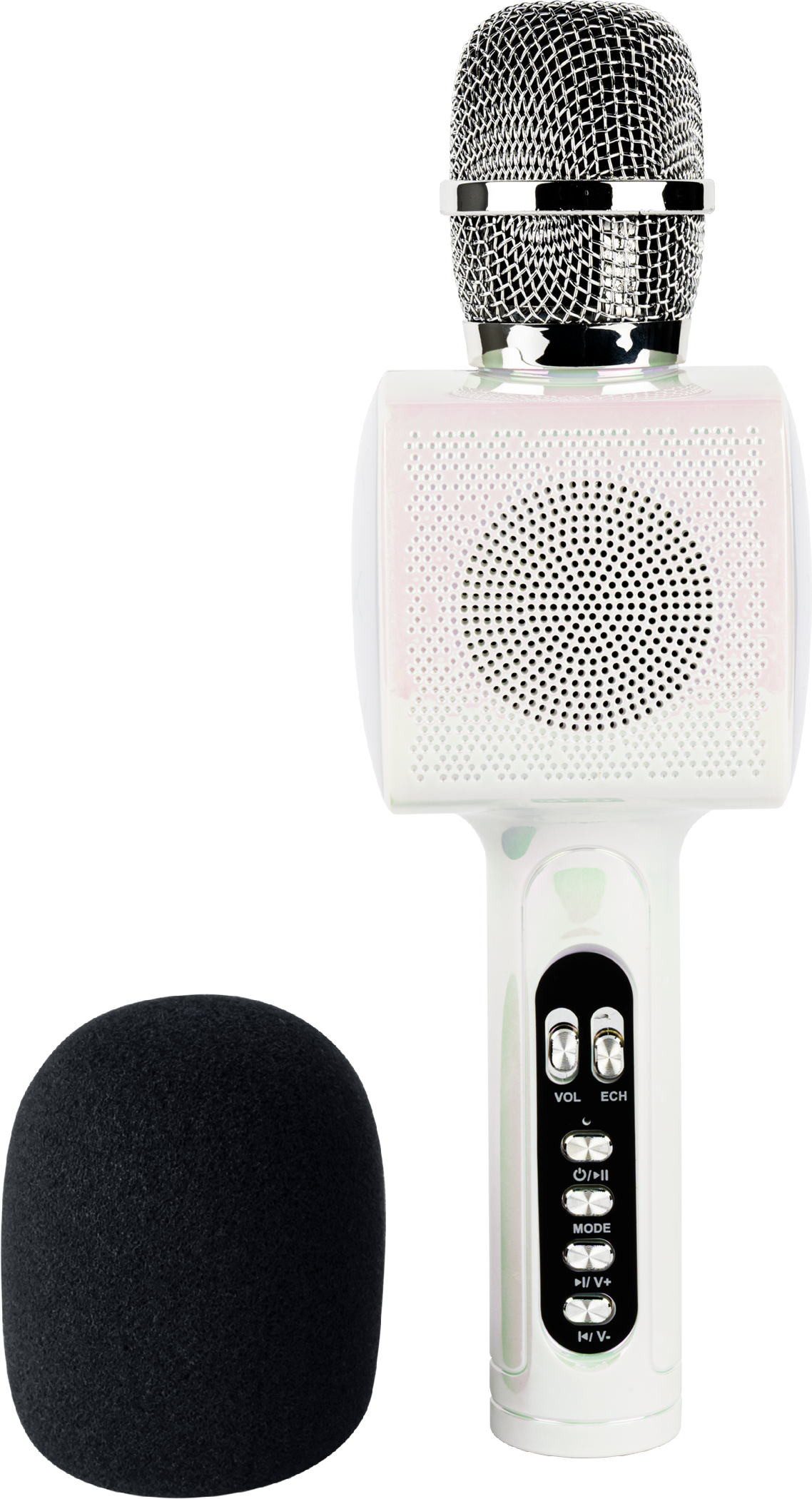 BigBen Bluetooth Karaoke Mikrofon Party Mic Mikrofon LED weiß AU390476 Karaoke-Maschine