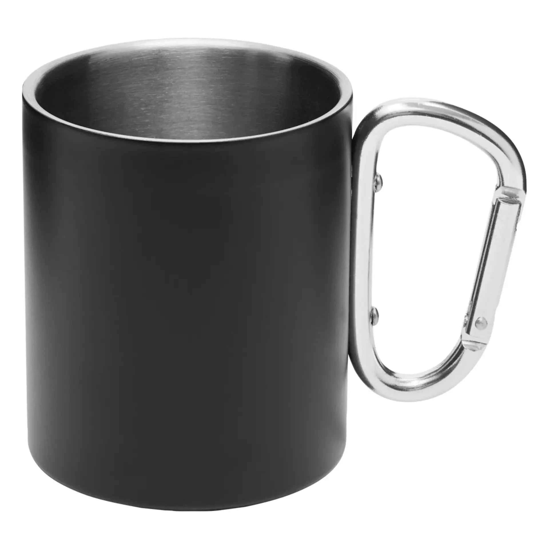 Norskskin Thermobecher Edelstahl Becher mit Karabinerhaken Trinkbecher 300 ml Kaffeebecher, Doppelwandig