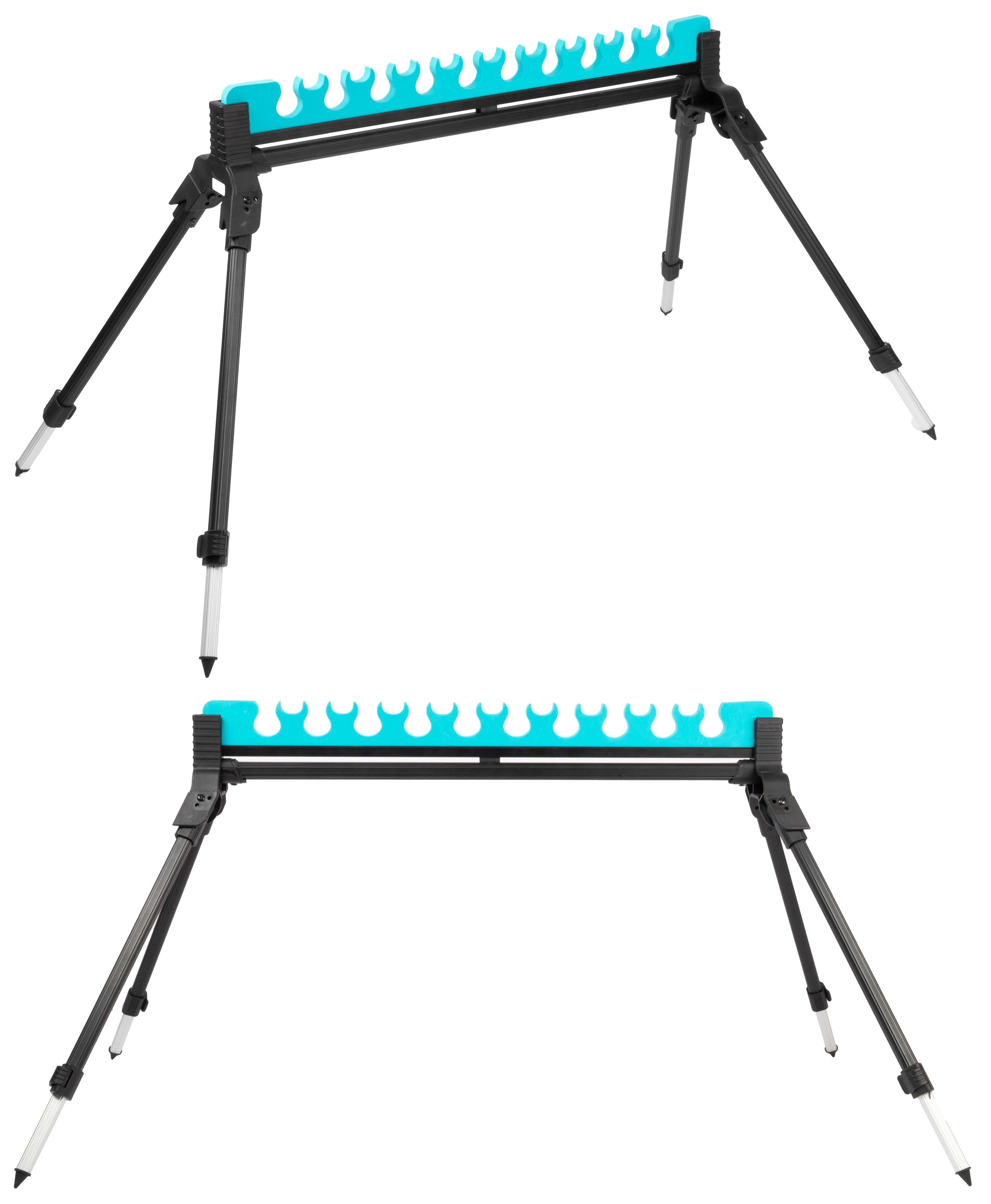 Rutenständer Rutenhalter für bis zu 10 Ruten 50-80cm - KIT Rutenständer Angeln