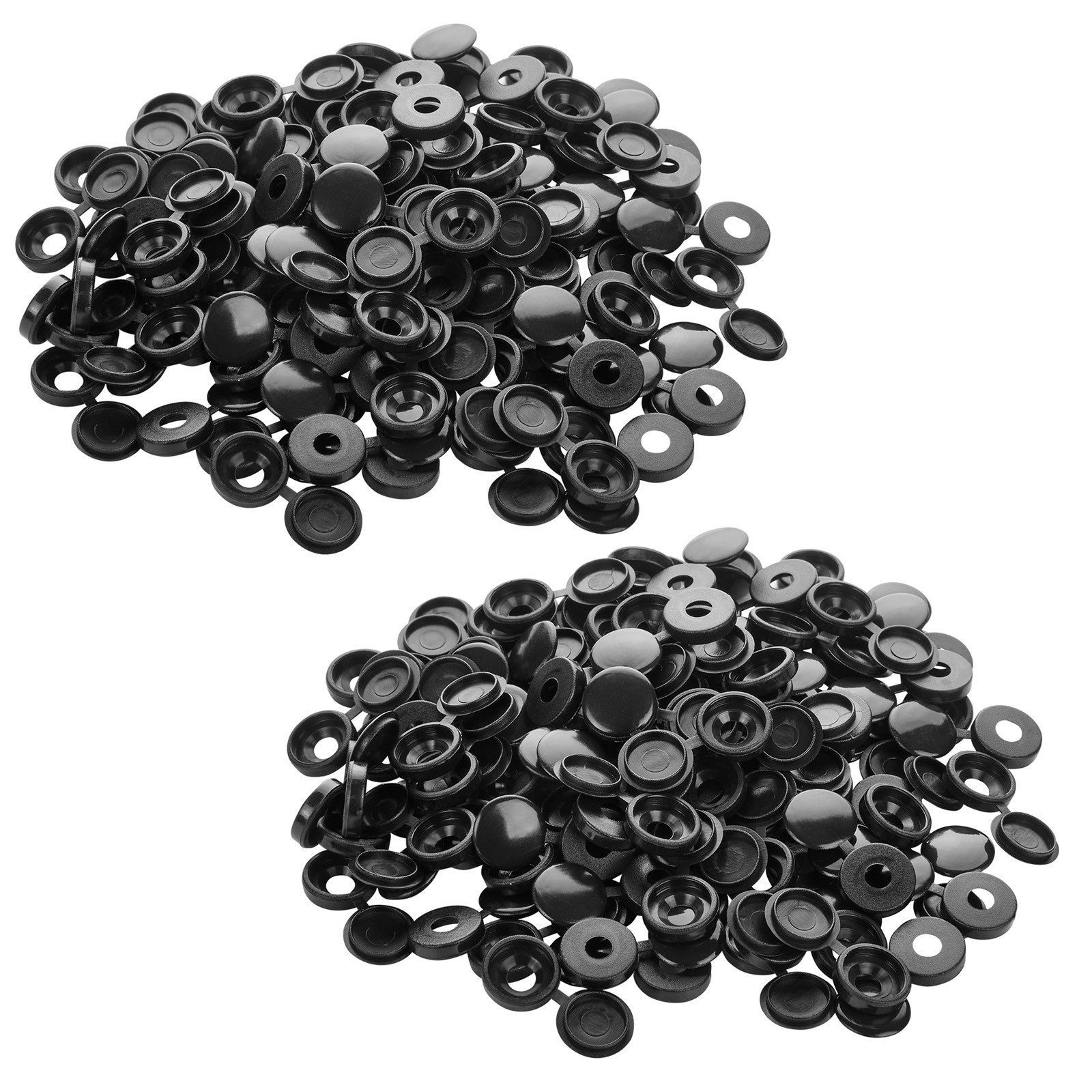 SO-TECH® Abdeckkappe Ø 13,3 x 3,5 mm für Senkkopf-Schrauben bis Ø 8,5 mm Kopf-Ø, (200-St), schwarze Schutzkappen ideal für Möbel, Regale, Beschläge