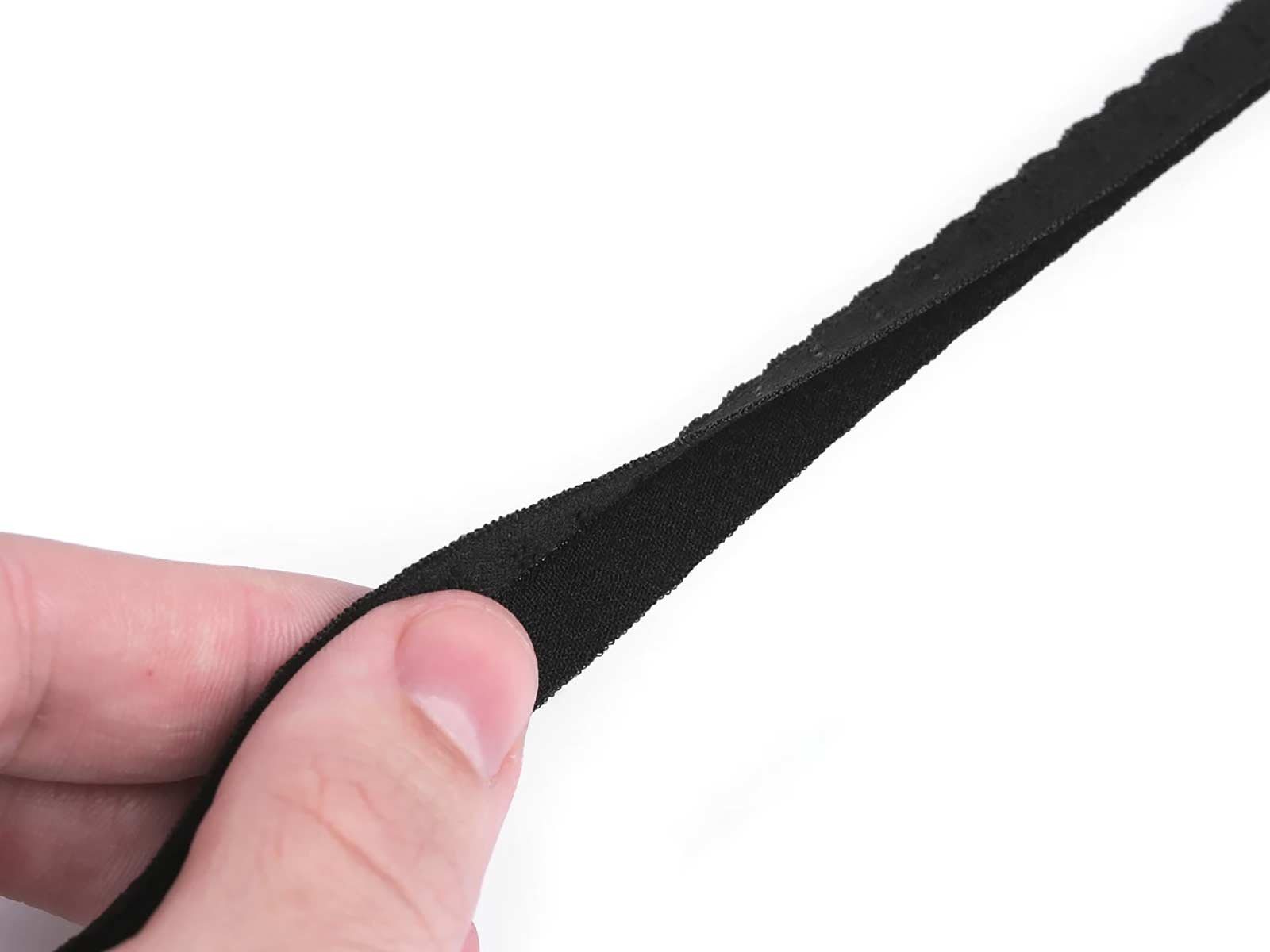 maDDma Gummiband Ziergummi ab 1m Falzgummi 10 mm elastisches Saumband, weiß
