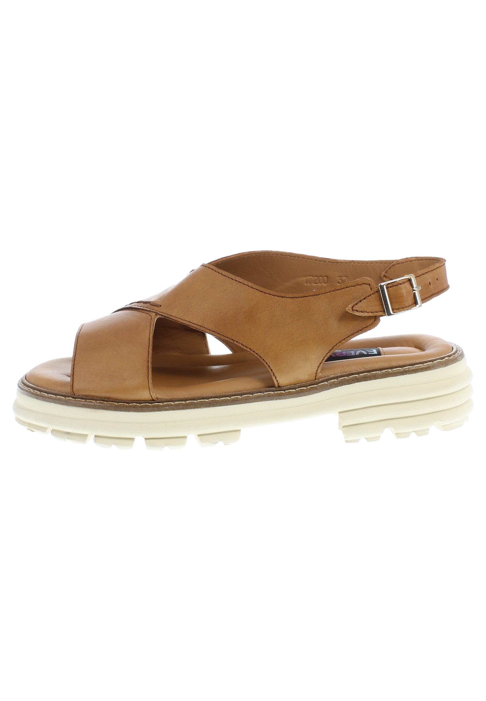 Everybody CAROTA - Plateausandalette mit breiten Lederriemen Pantolette