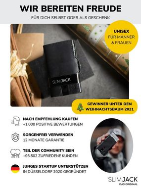 SLIMJACK Mini Geldbörse Jackster Wallet, Portmonee Herren - Geldbeutel für Herren - Slim Wallet mit RFID-Schutz