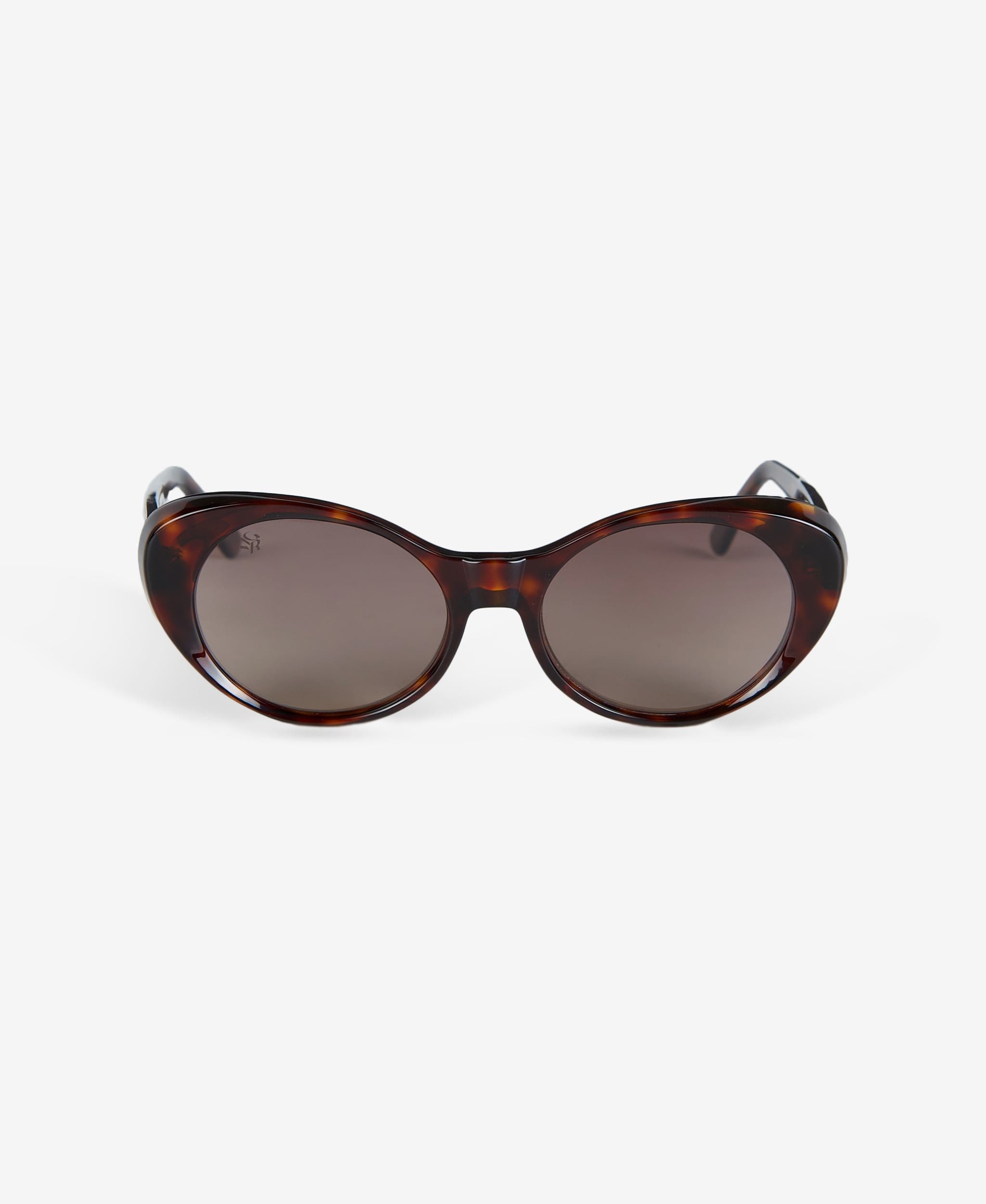 GLAMIRA Sonnenbrille Glänzende Klassische Havana Ovale Damensonnenbrille (1-St) mit polarisierten Linsen