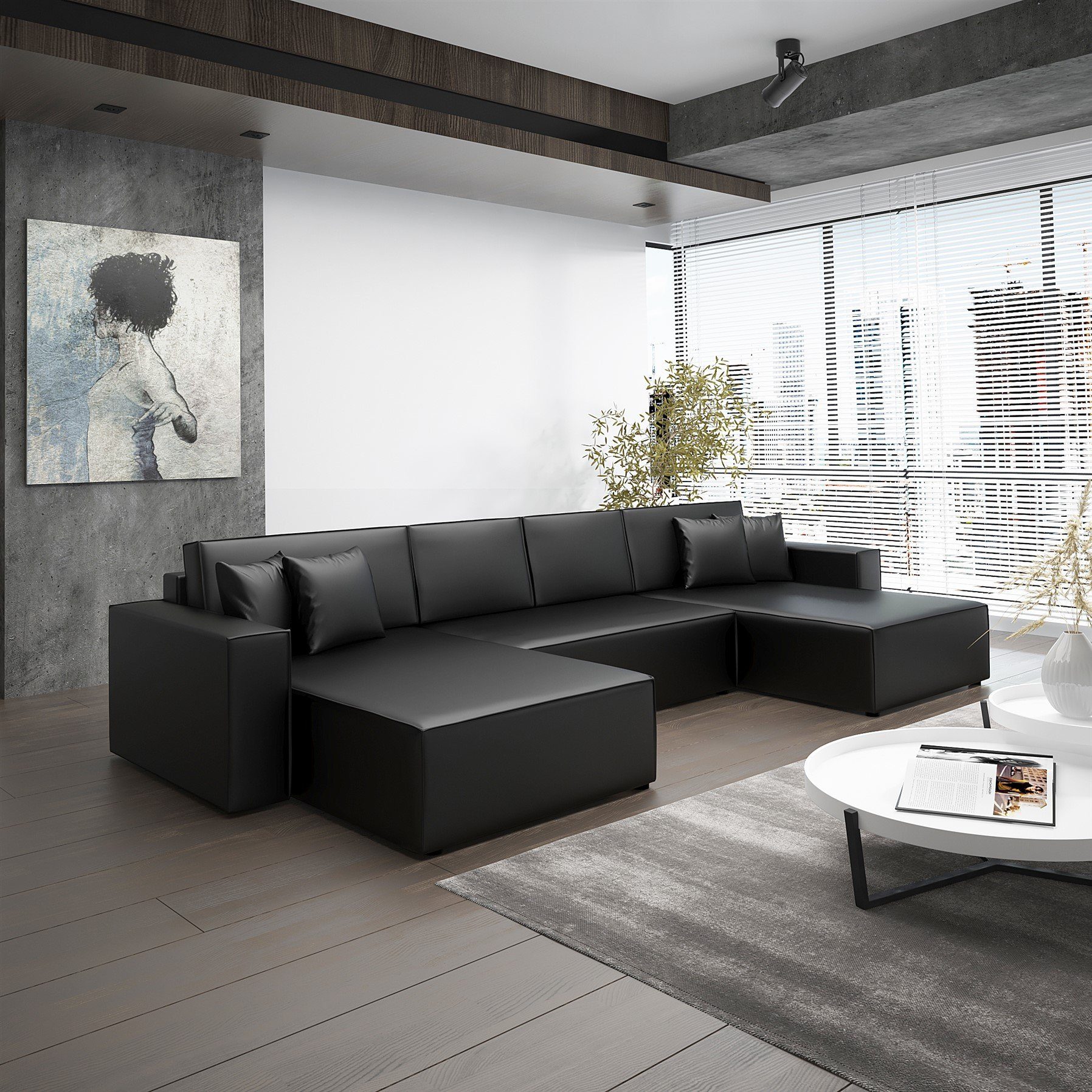 Fun Möbel Wohnlandschaft Schlafsofa Sofa CONOR günstig online kaufen